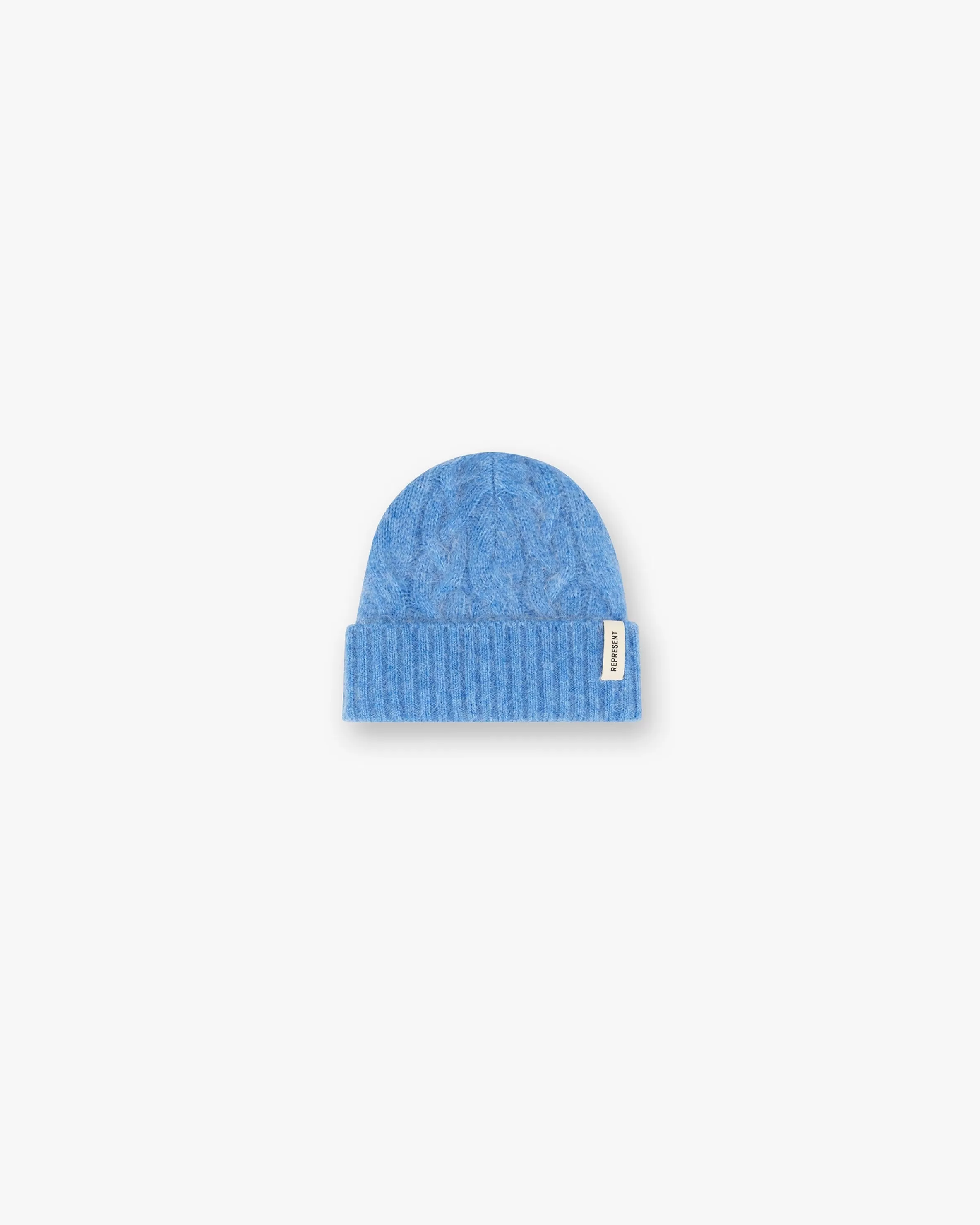 Cable Knit Beanie - Electric Blue^Represent Online