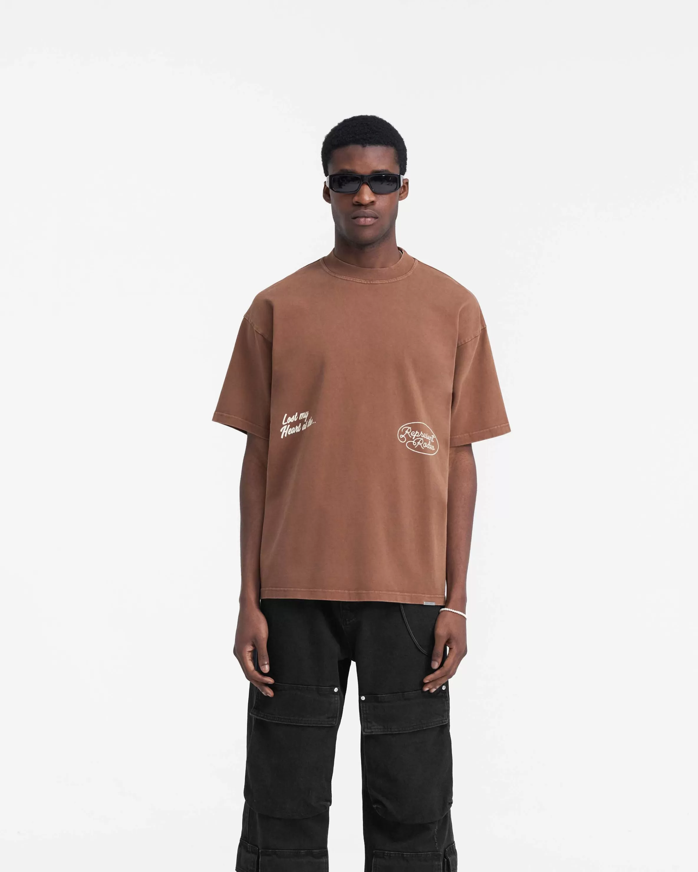 Chain Stitch Rodeo T-Shirt - Vintage Brown^Represent Sale