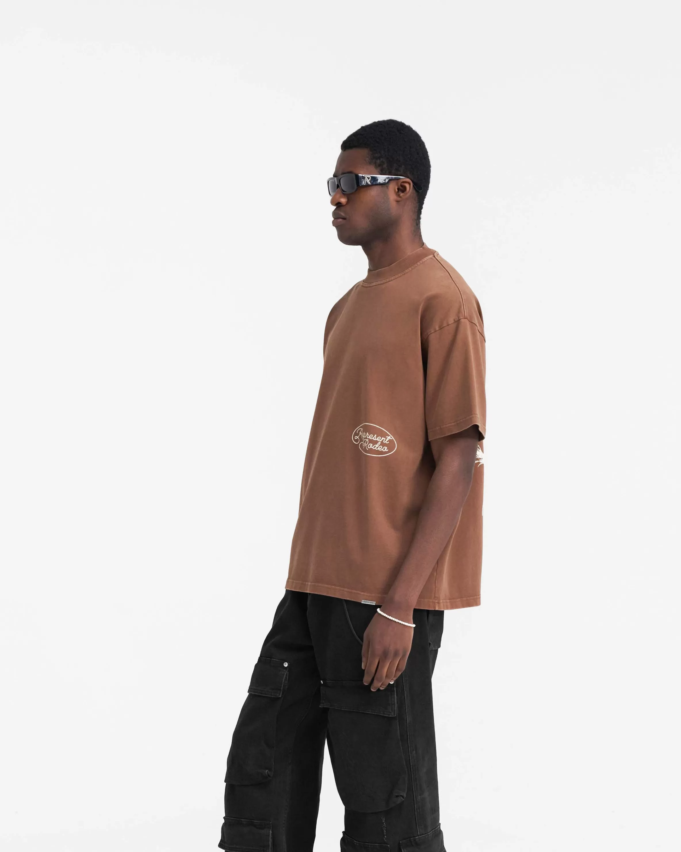 Chain Stitch Rodeo T-Shirt - Vintage Brown^Represent Sale