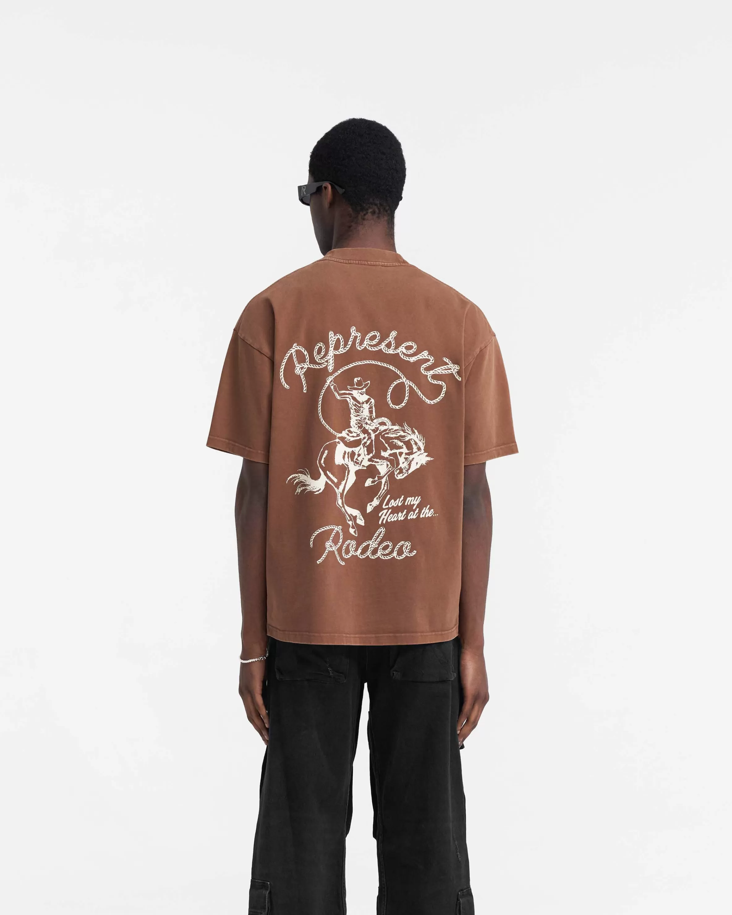 Chain Stitch Rodeo T-Shirt - Vintage Brown^Represent Sale