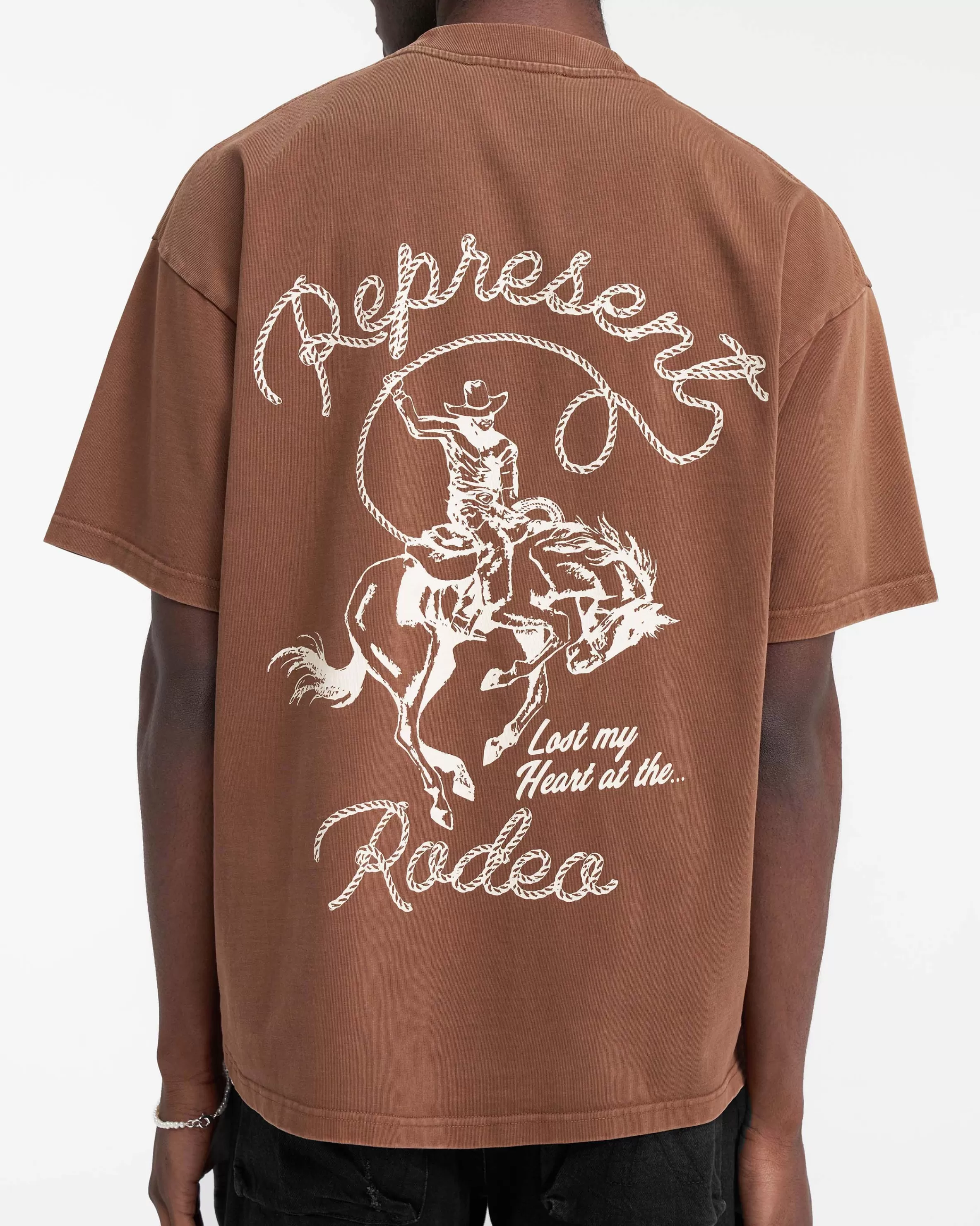 Chain Stitch Rodeo T-Shirt - Vintage Brown^Represent Sale