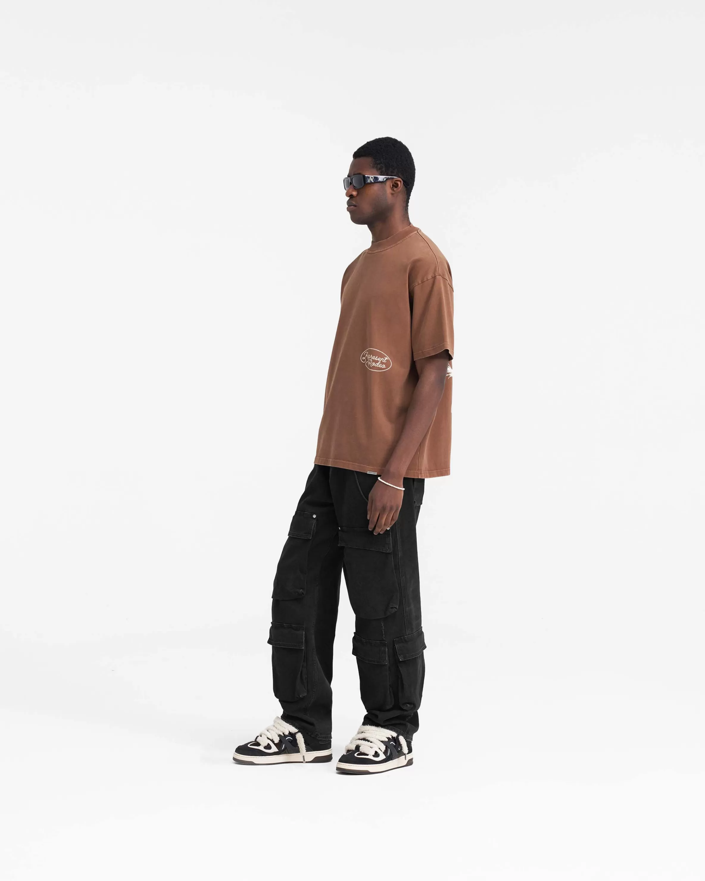Chain Stitch Rodeo T-Shirt - Vintage Brown^Represent Sale
