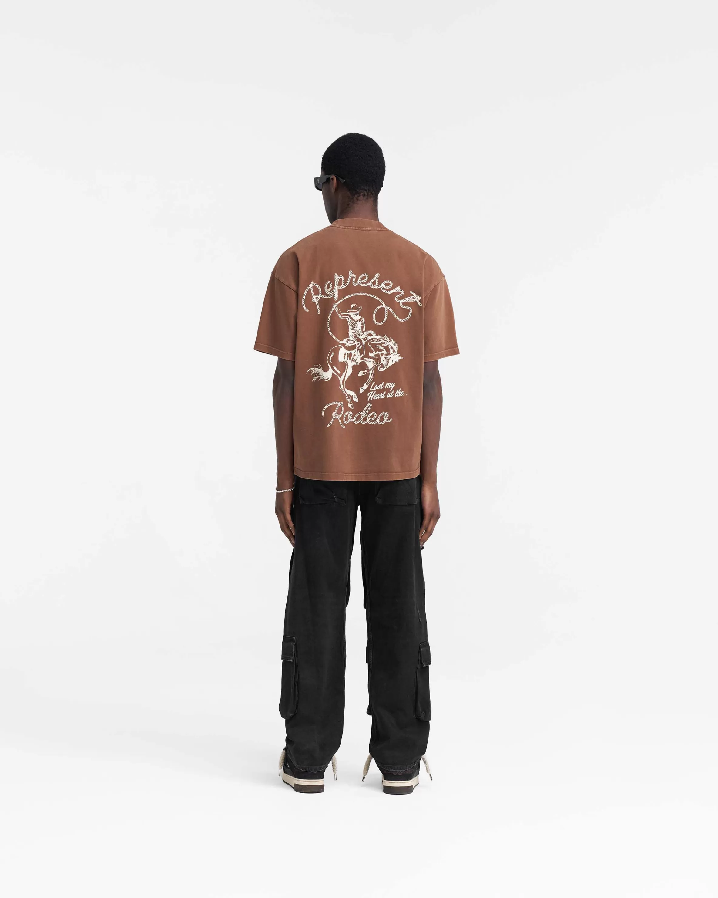Chain Stitch Rodeo T-Shirt - Vintage Brown^Represent Sale