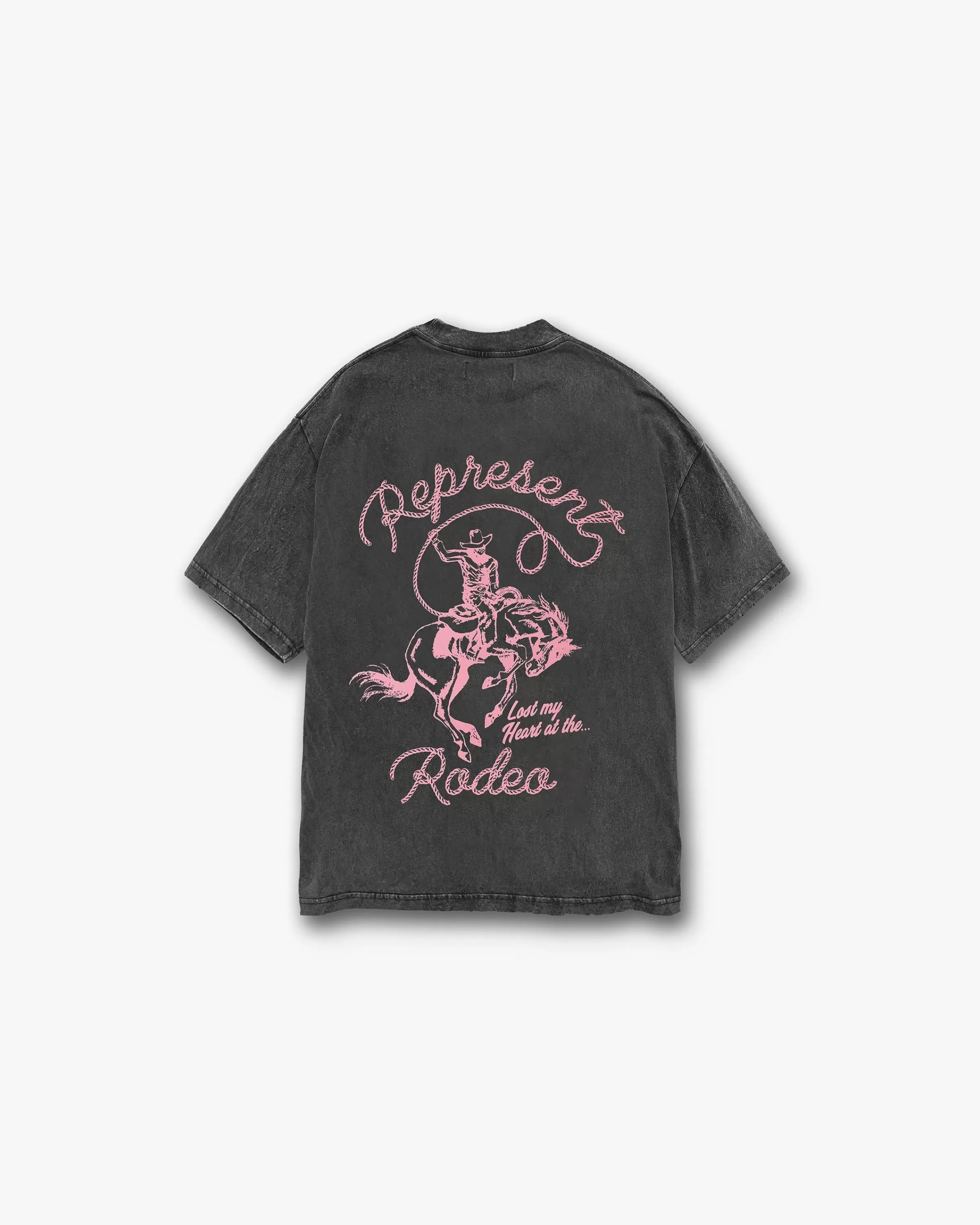 Chain Stitch Rodeo T-Shirt - Vintage Grey^Represent Online