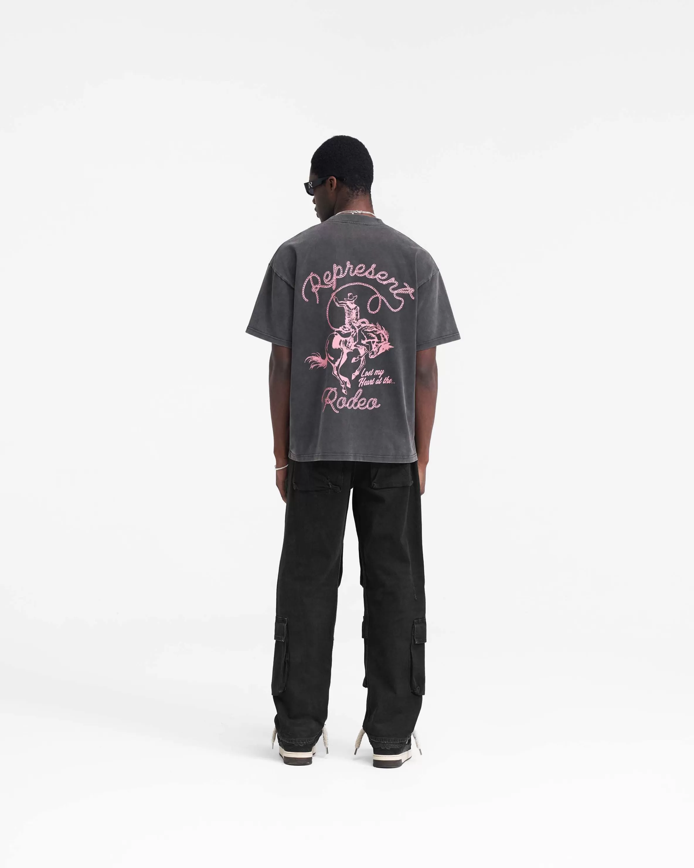 Chain Stitch Rodeo T-Shirt - Vintage Grey^Represent Online