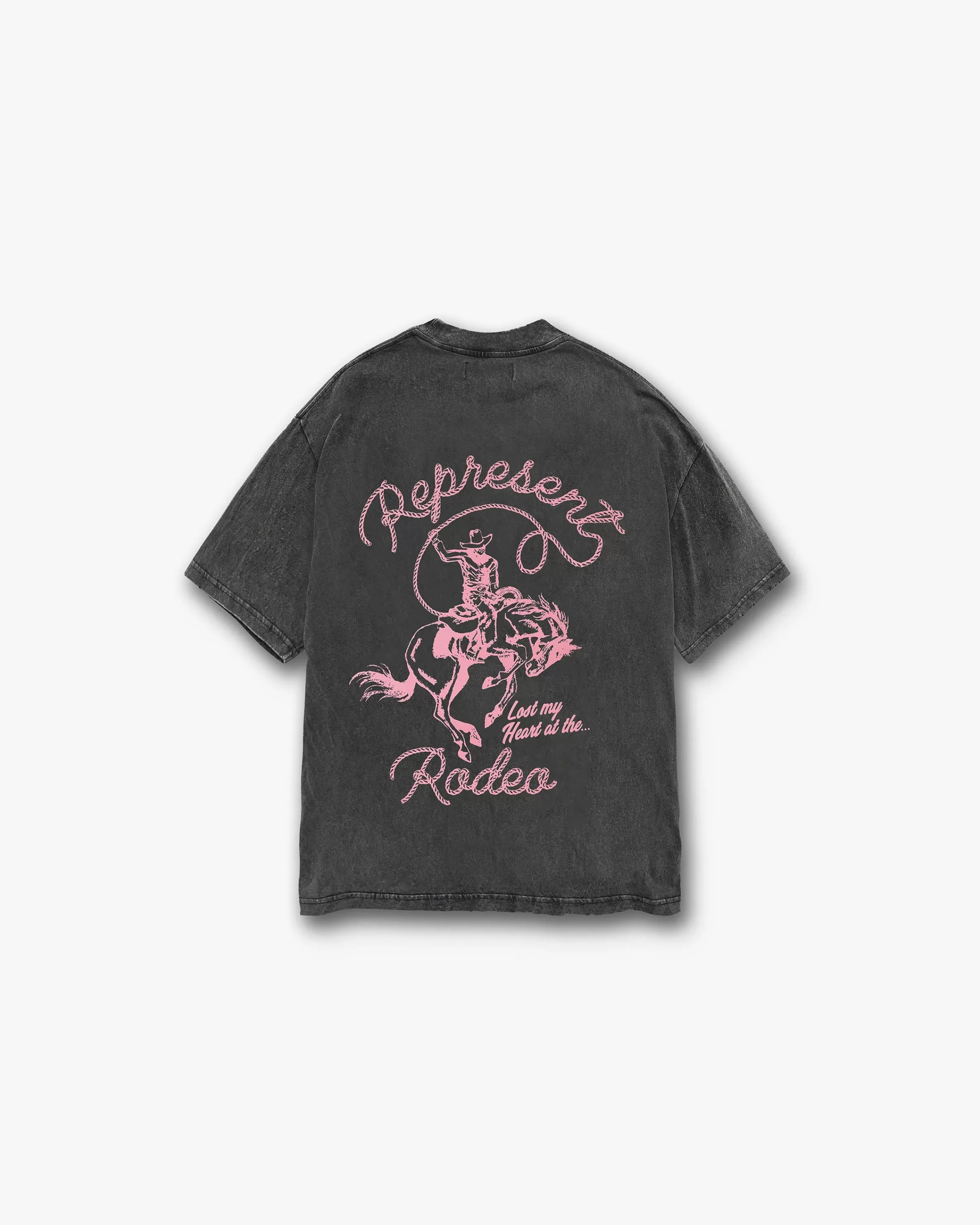 Chain Stitch Rodeo T-Shirt - Vintage Grey^Represent Online