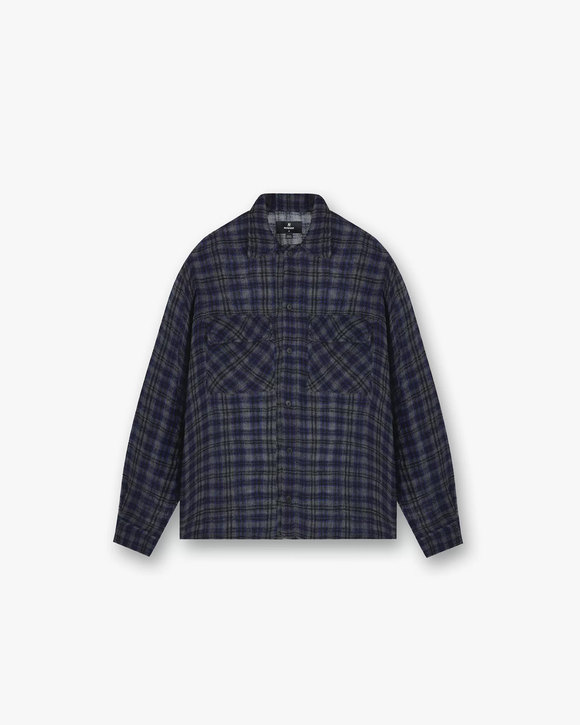 Check Flannel Shirt - Blue Check^Represent Hot