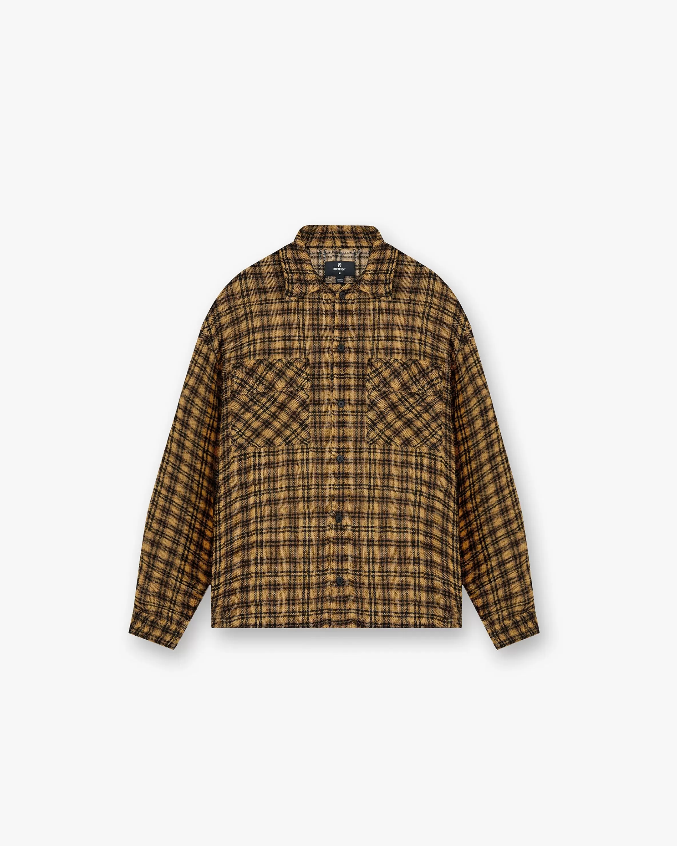 Check Flannel Shirt - Yellow Check^Represent Flash Sale