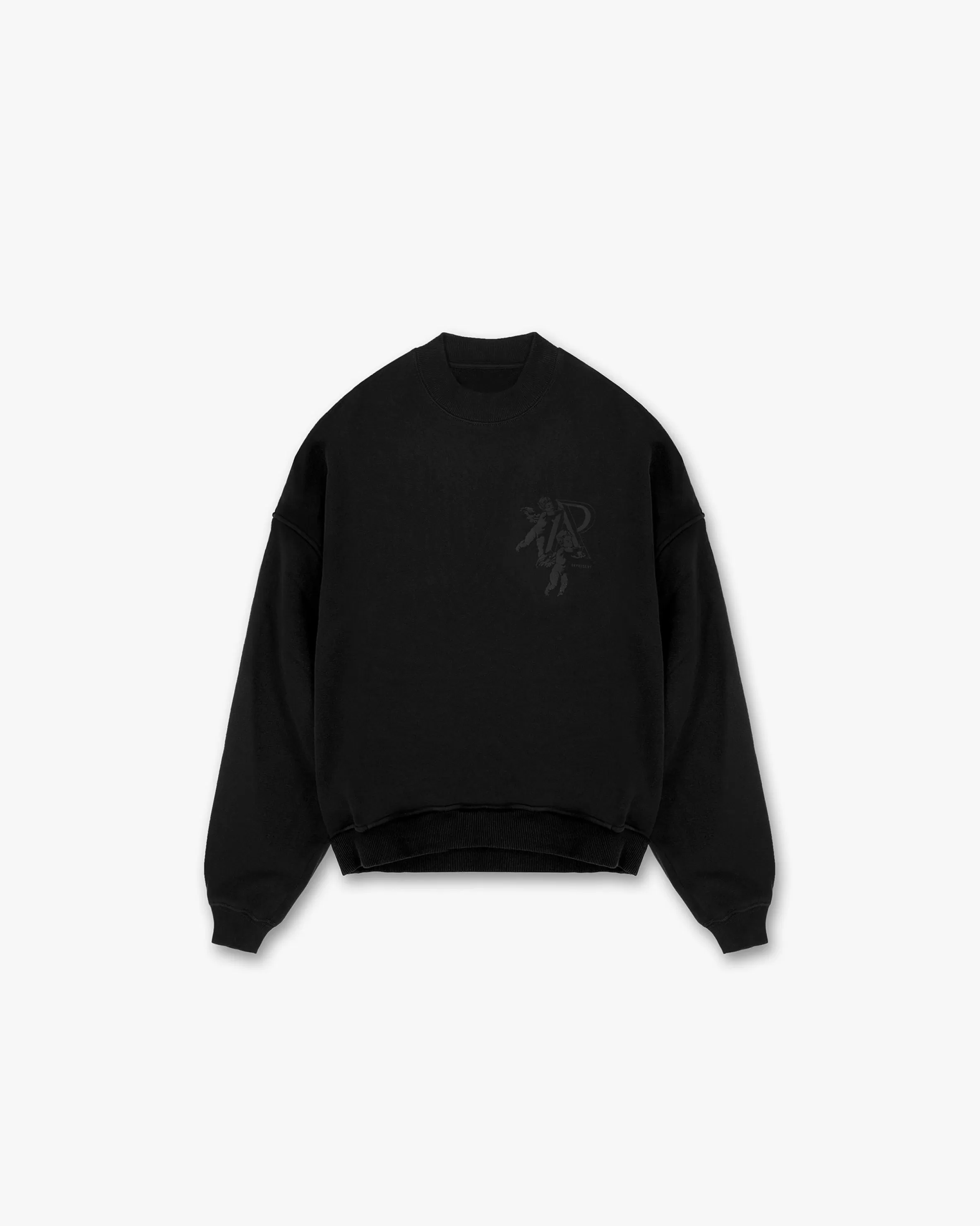 Cherub Initial Sweater - Jet Black^Represent Cheap