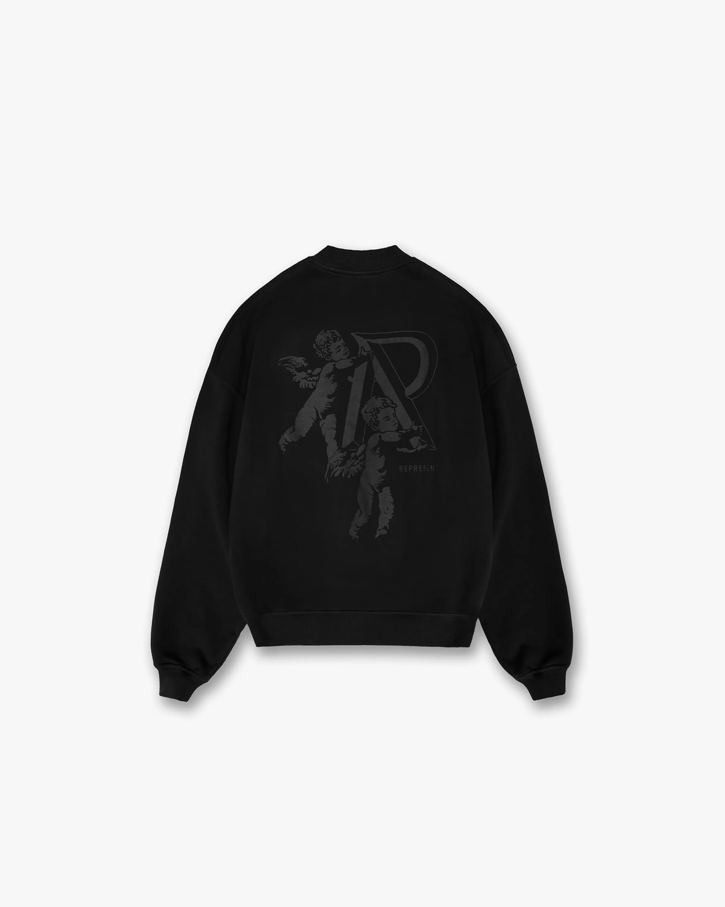 Cherub Initial Sweater - Jet Black^Represent Cheap