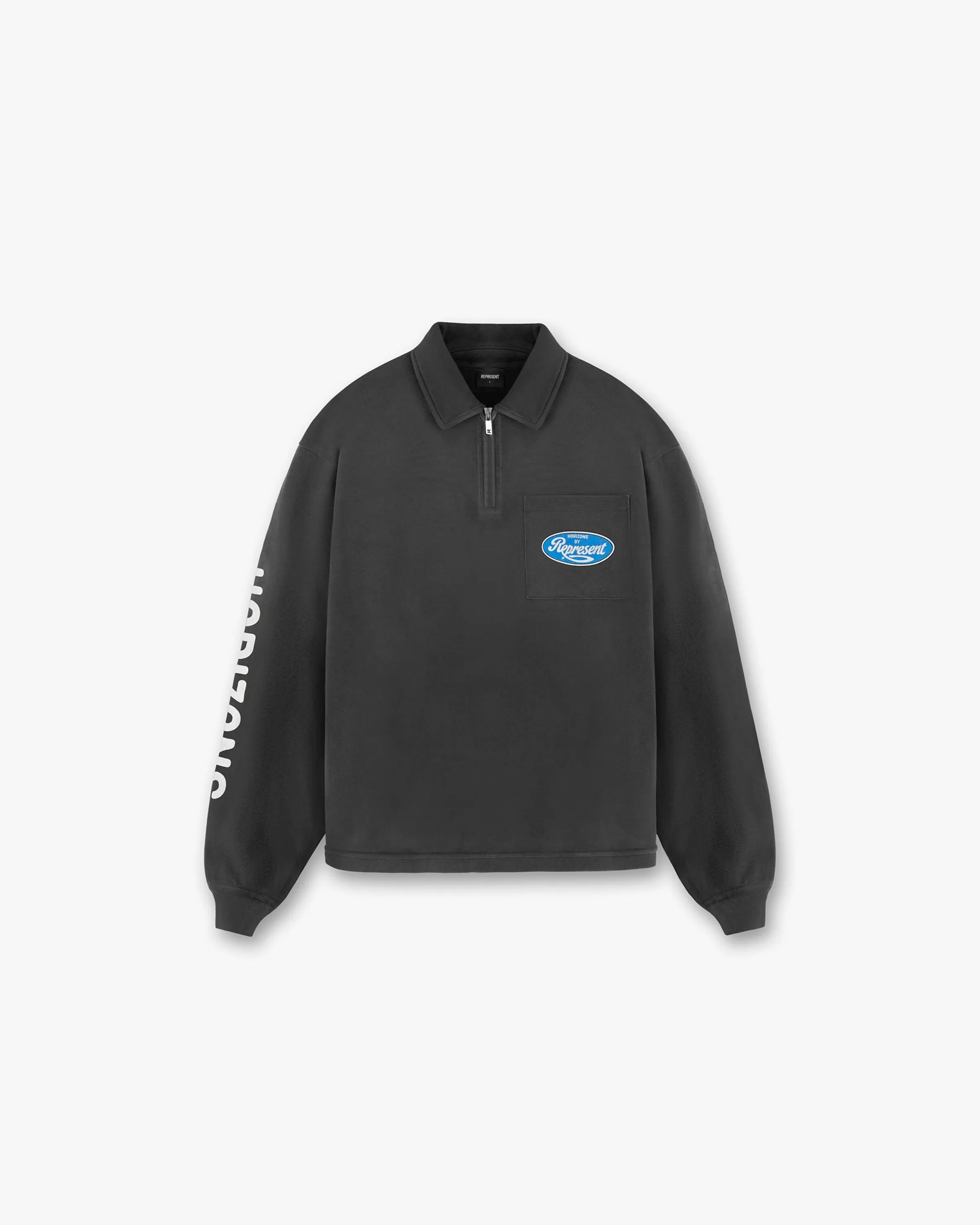 Classic Parts Quarter Zip - Aged Black^Represent Cheap