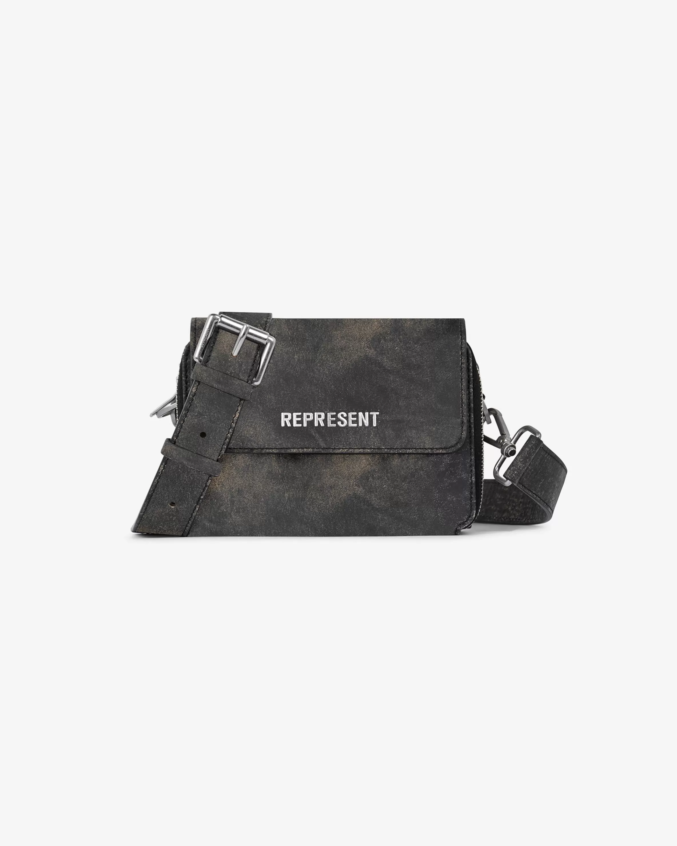 Distressed Leather Camera Bag -^Represent Hot