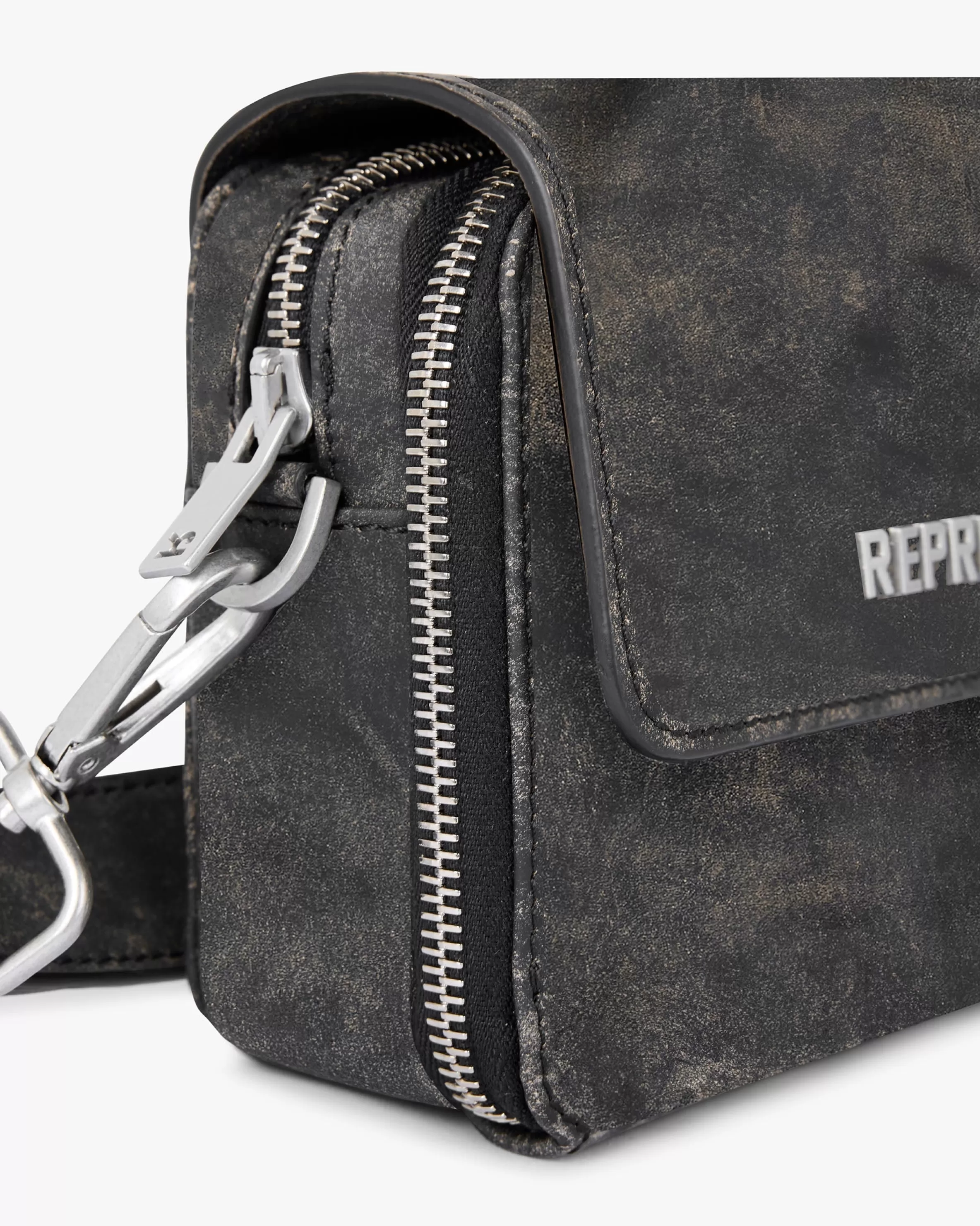 Distressed Leather Camera Bag -^Represent Hot