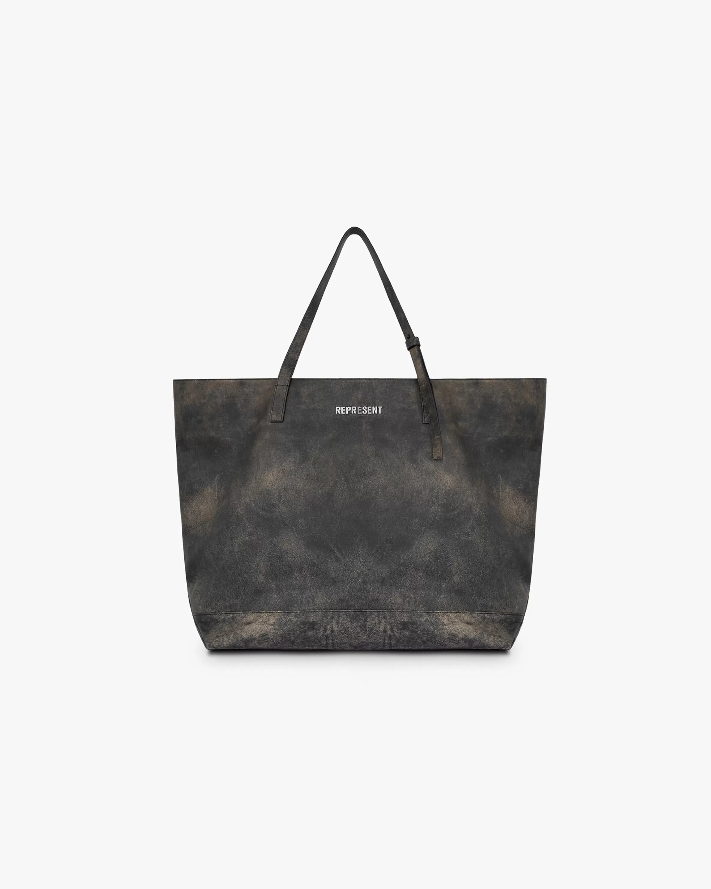 Distressed Leather Tote Bag -^Represent Best Sale