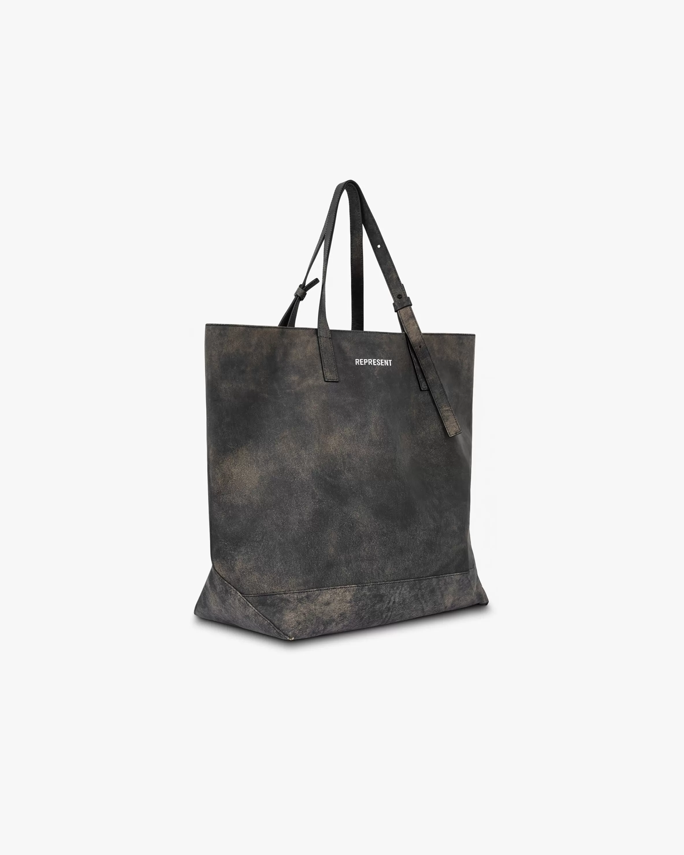 Distressed Leather Tote Bag -^Represent Best Sale