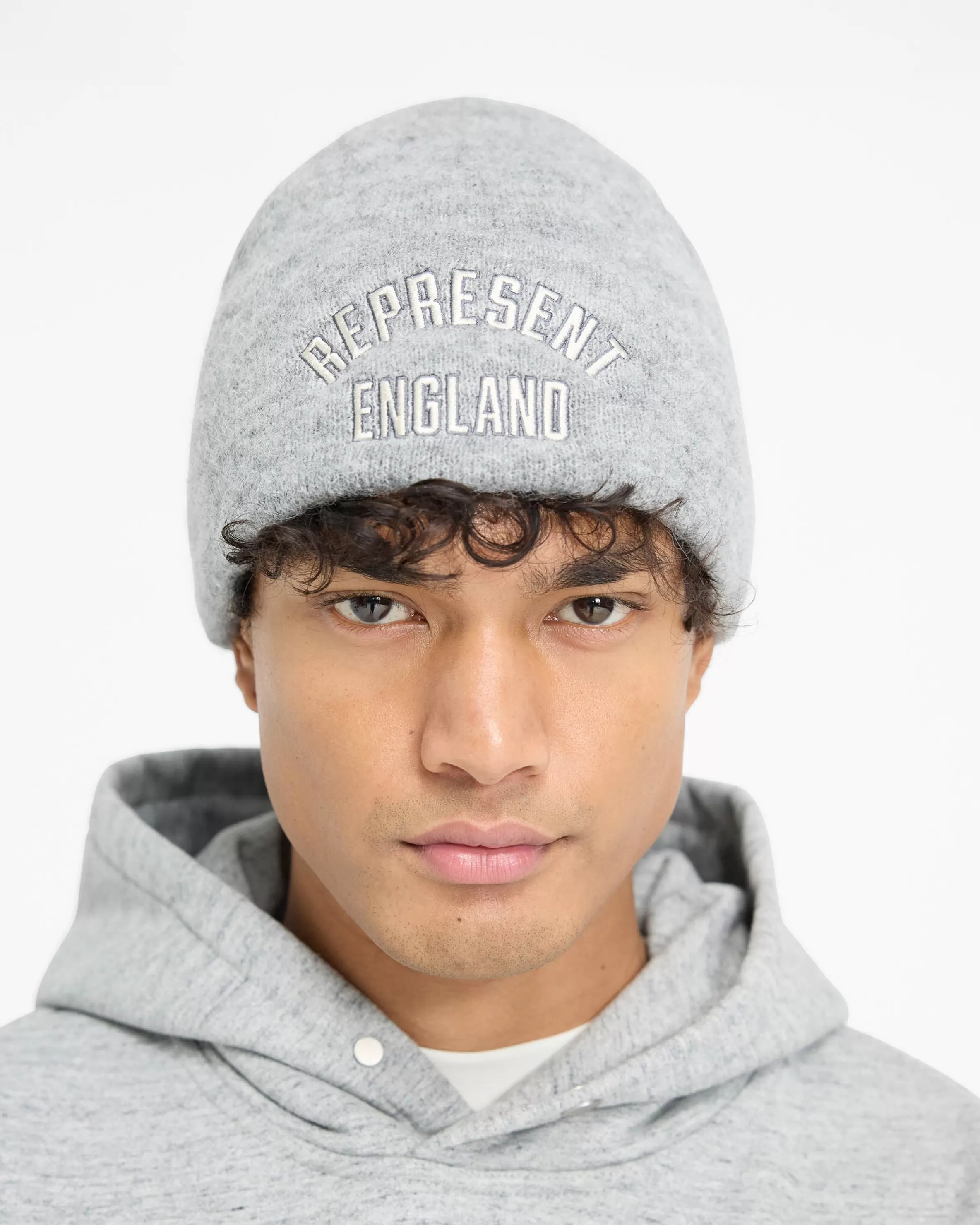 England Applique Beanie - Grey Marl^Represent Shop