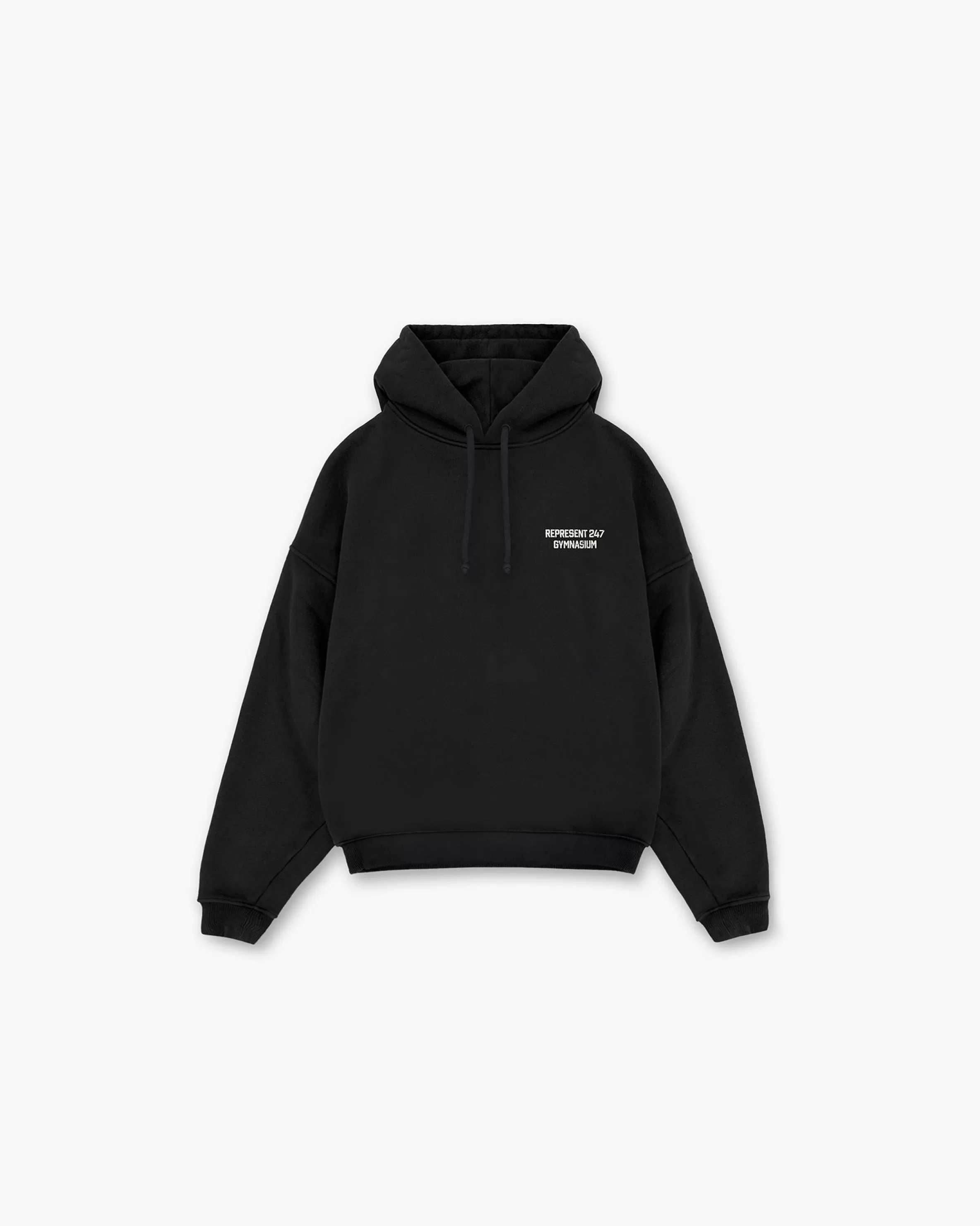 247 Gymnasium Boxy Hoodie - Off Black^Represent Outlet