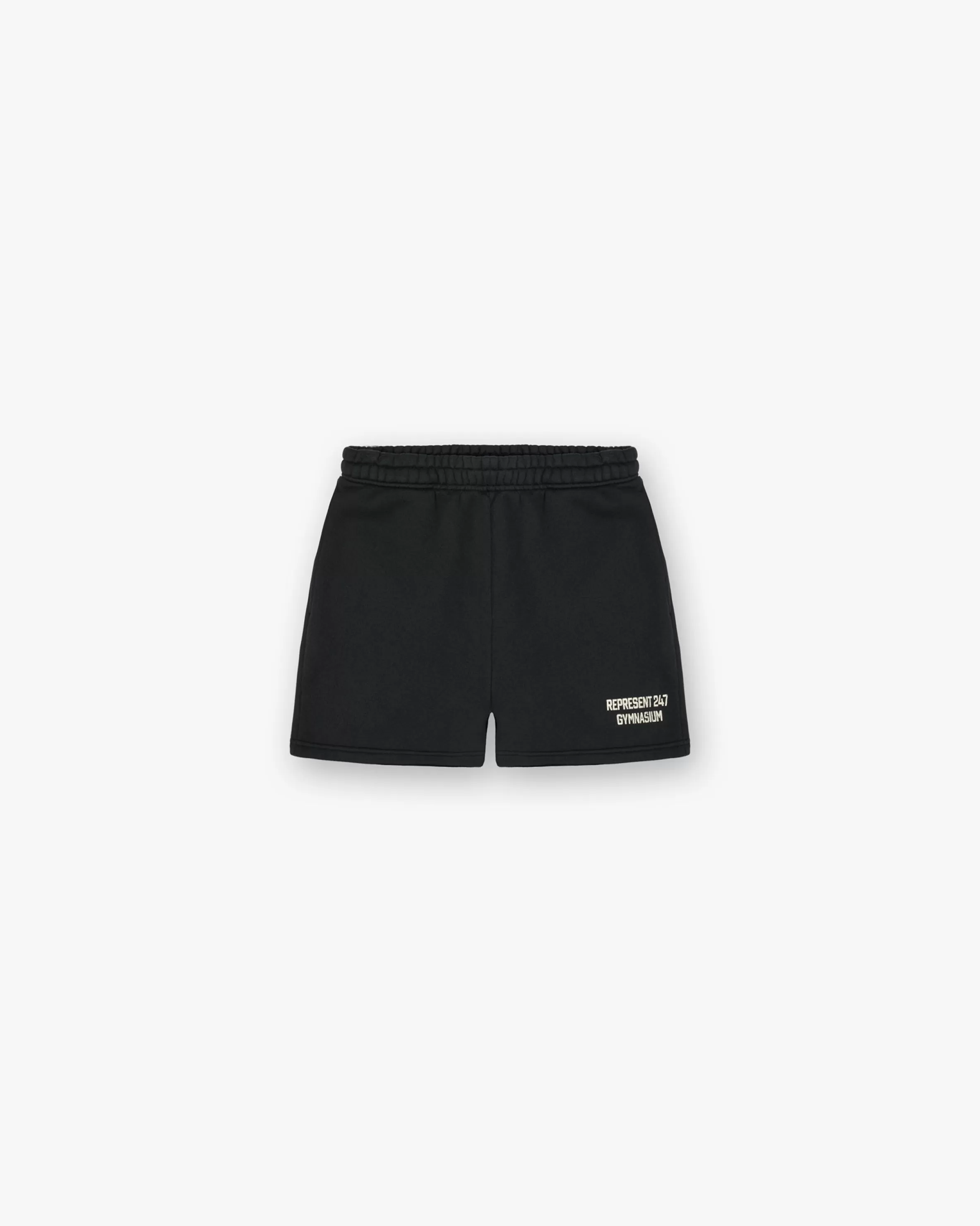 247 Gymnasium Jersey Shorts - Off Black^Represent Fashion