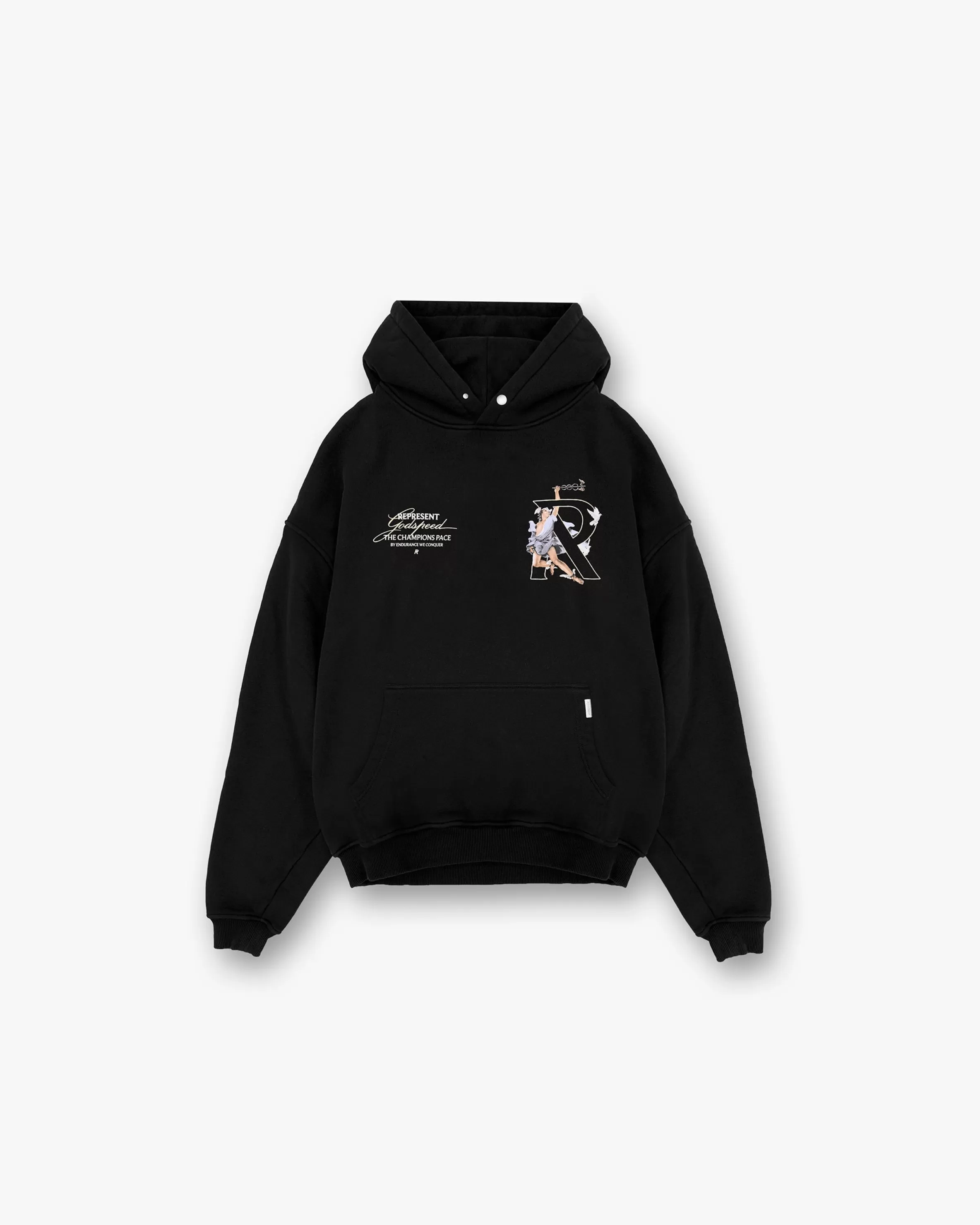 Hermes Hoodie - Jet Black^Represent Sale