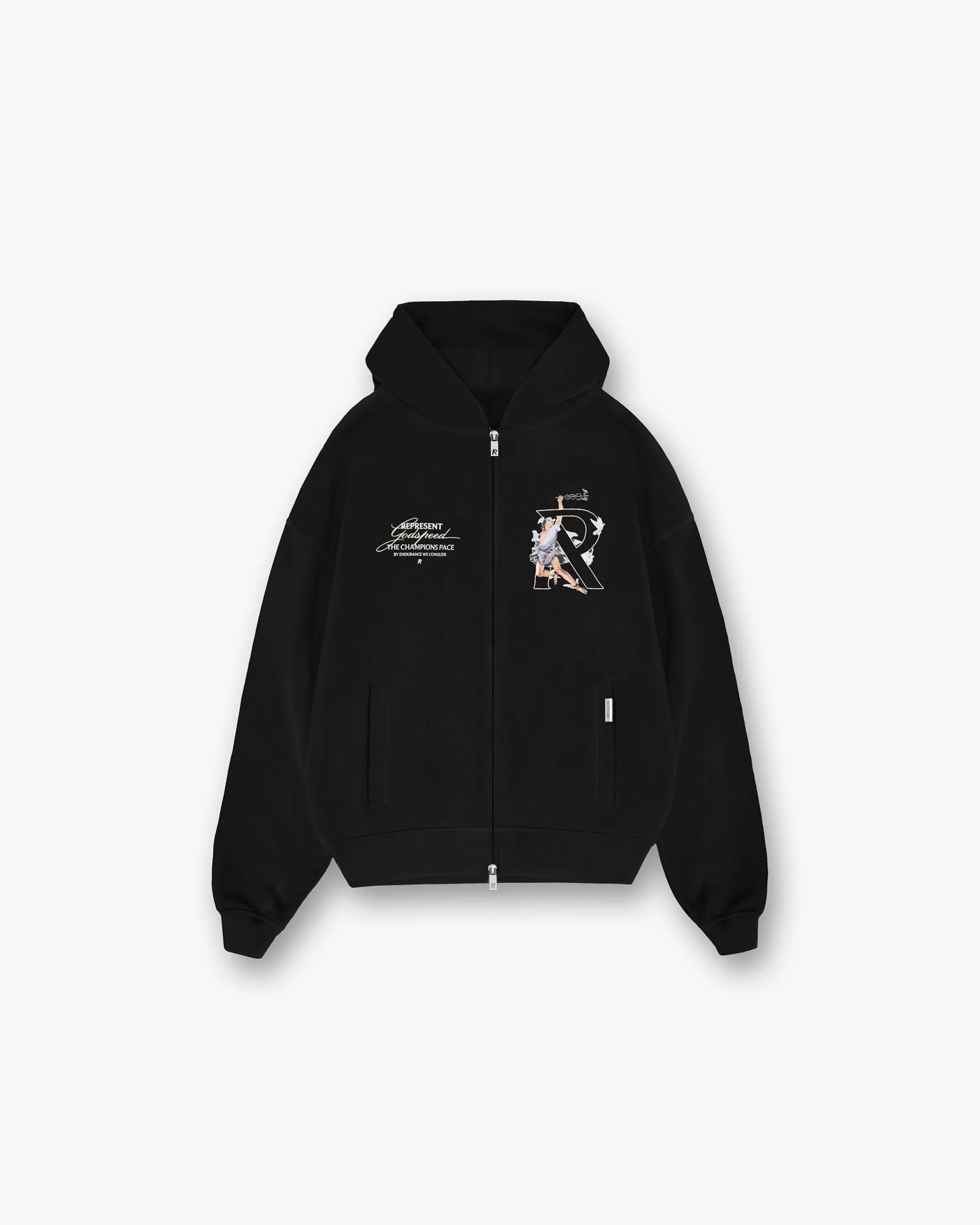 Hermes Zip Hoodie - Jet Black^Represent Flash Sale