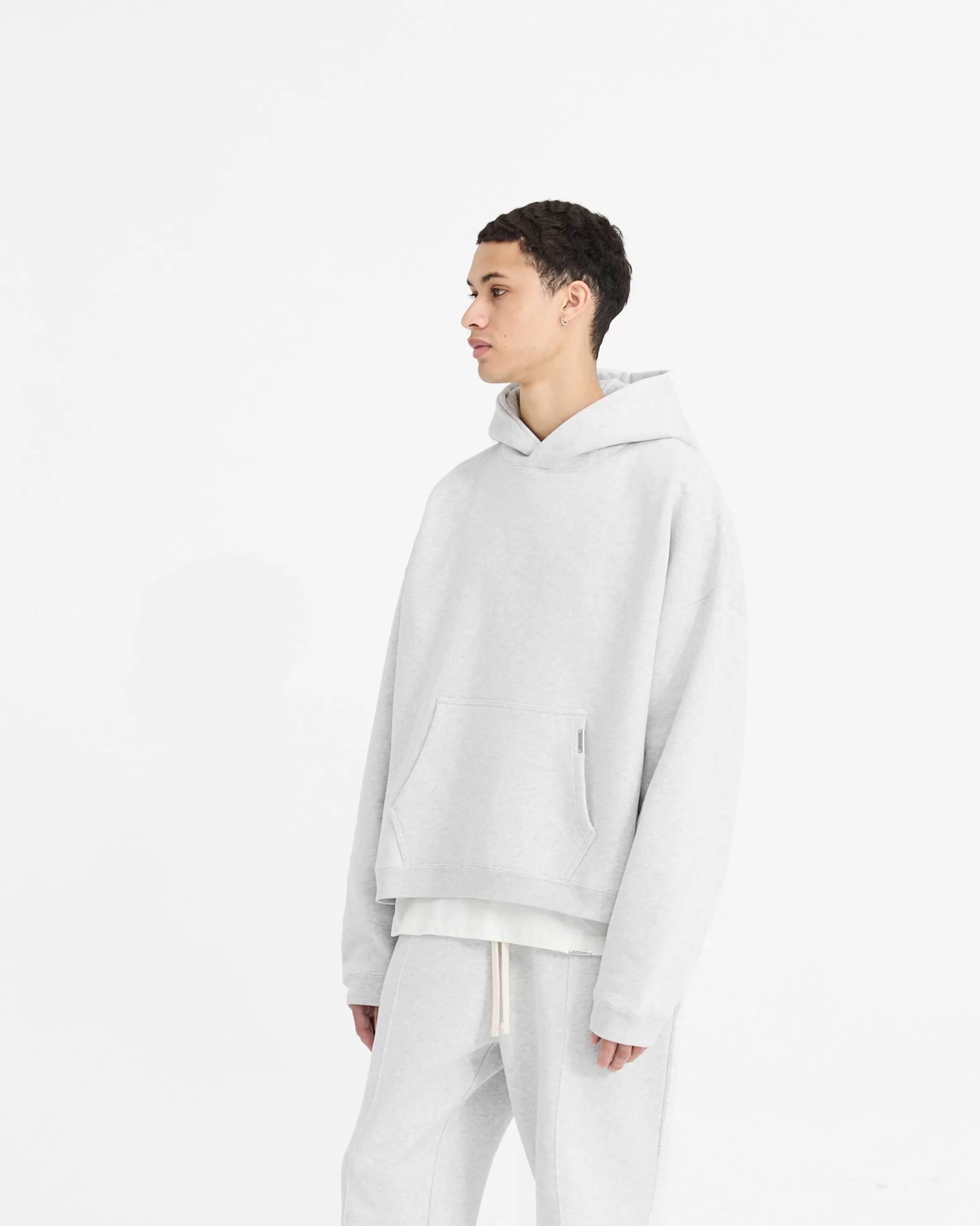 Initial Boxy Hoodie - Ice Grey Marl^Represent Cheap