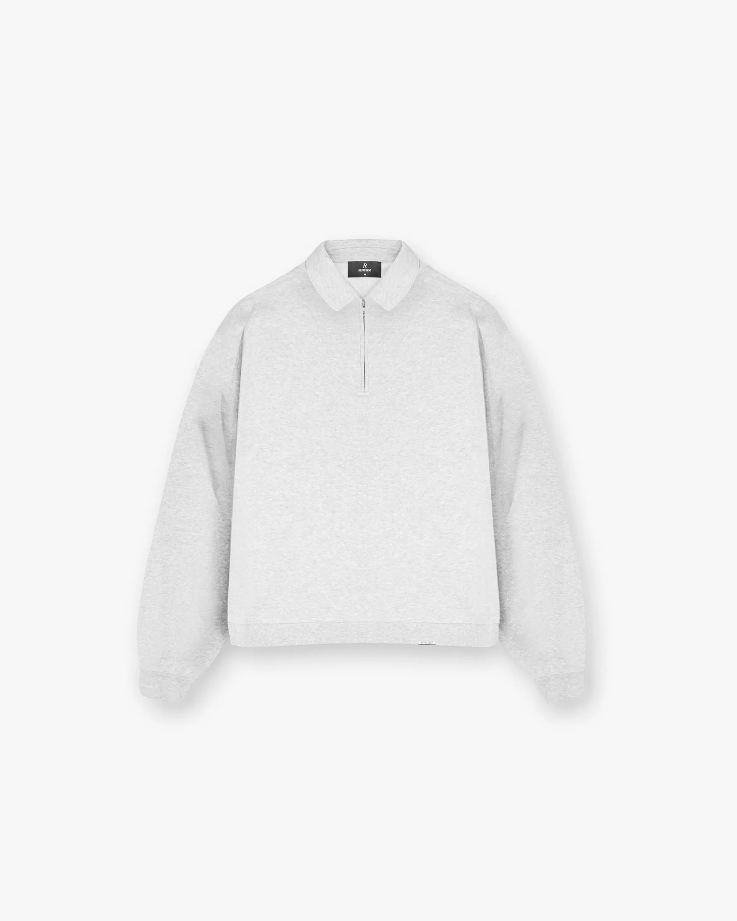 Initial Boxy Quarter Zip - Ice Grey Marl^Represent New