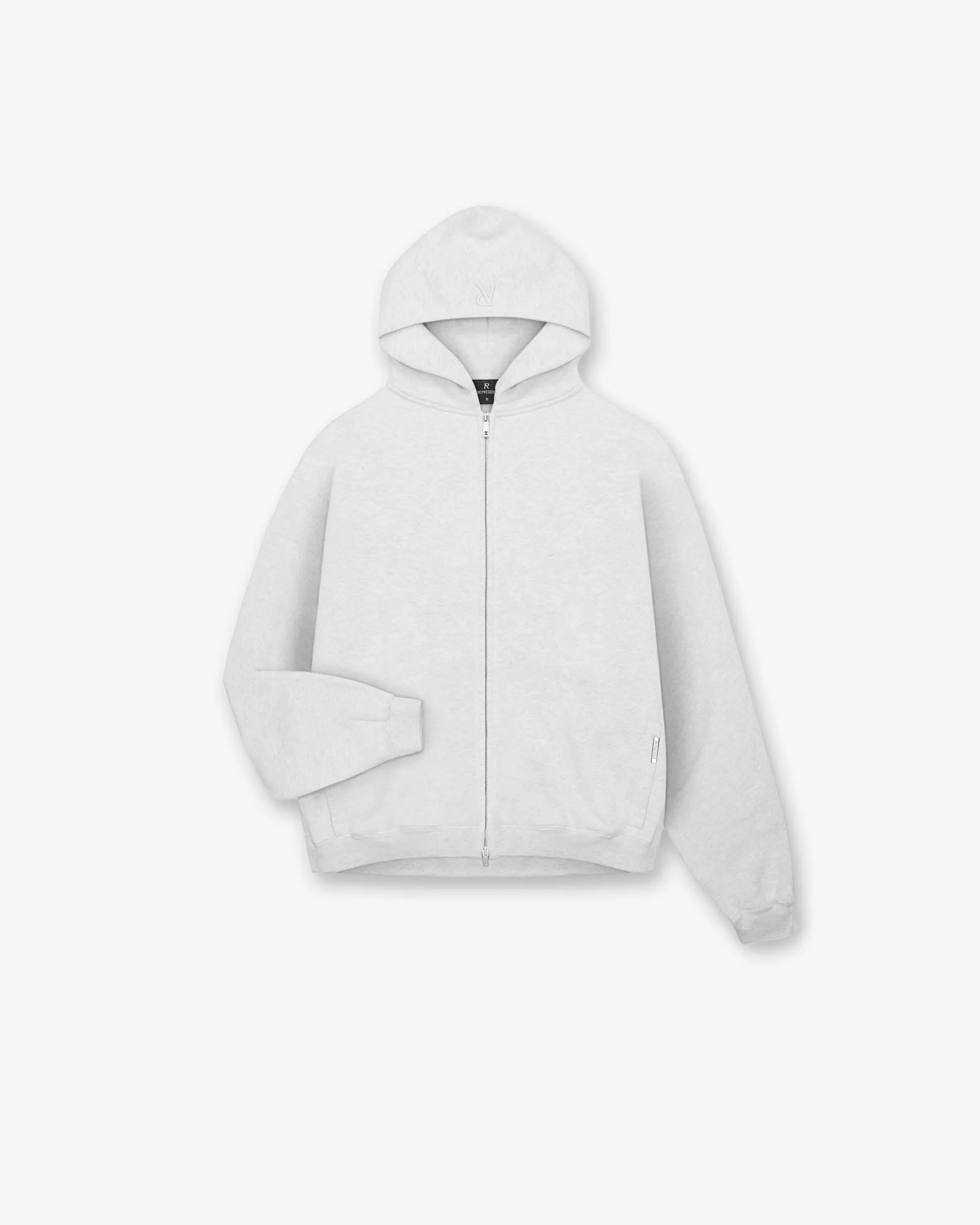 Initial Oversized Zip Hoodie - Ice Grey Marl^Represent Outlet