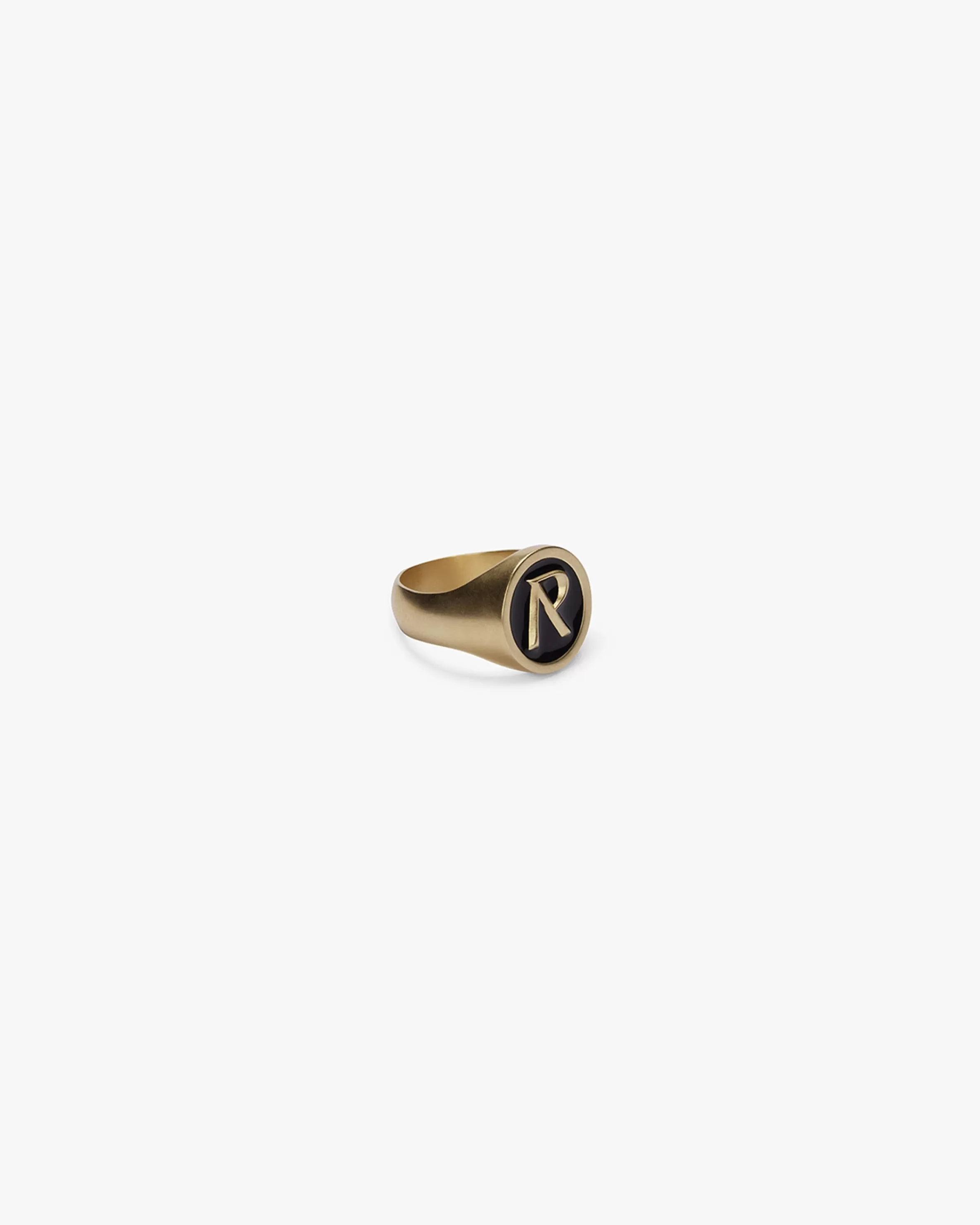 Initial Signet Ring - Brushed Gold^Represent Cheap