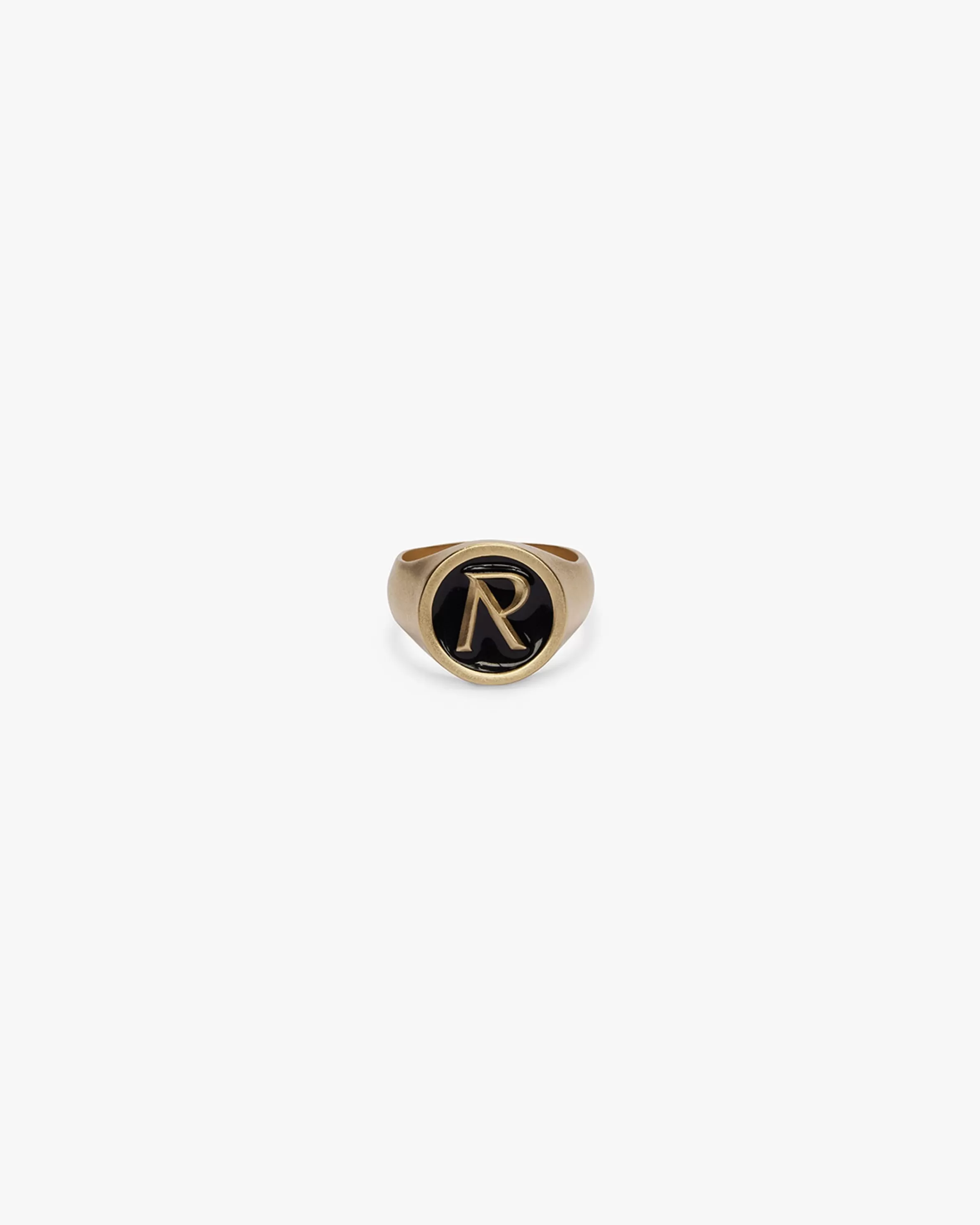 Initial Signet Ring - Brushed Gold^Represent Cheap