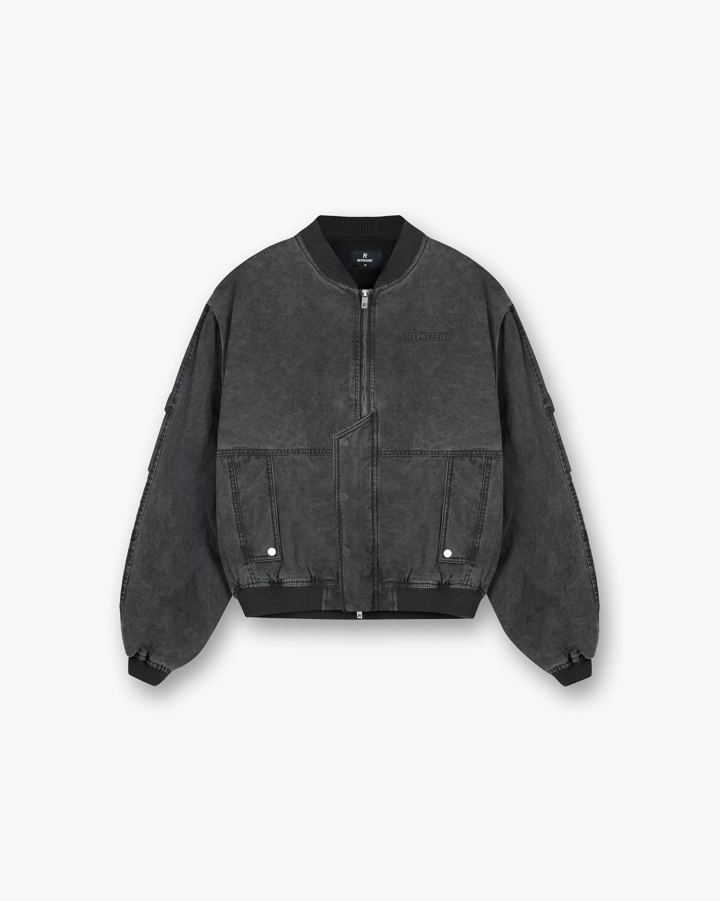 Inset Sleeve Bomber - Stained Black^Represent Shop