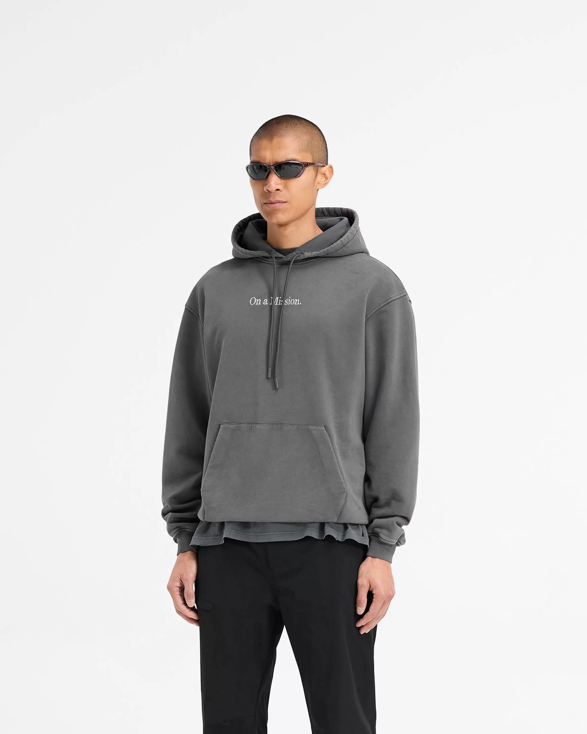 247 On A Mission Hoodie - Aged Black^Represent Discount