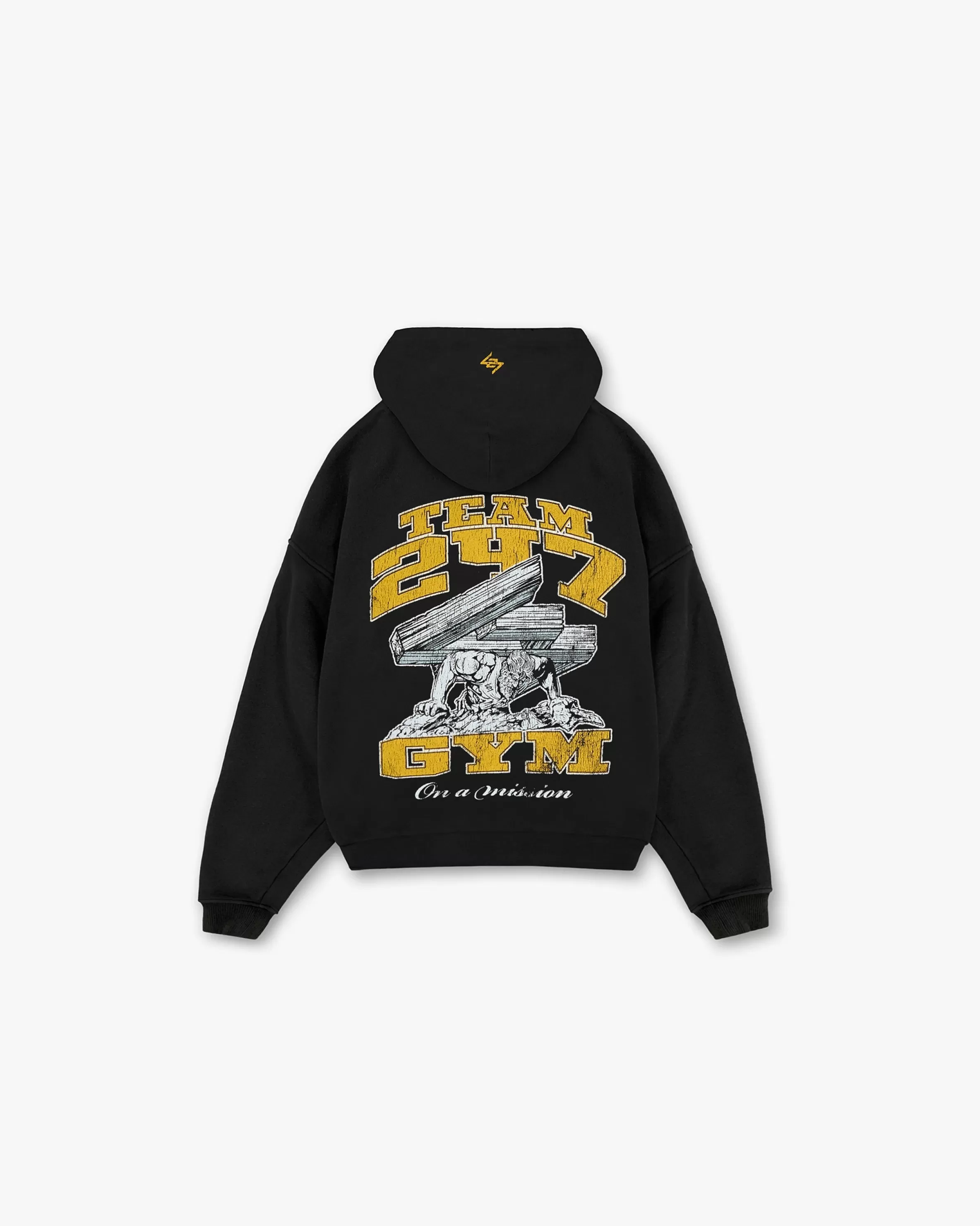 247 On His Shoulders Boxy Hoodie - Off Black^Represent Best Sale