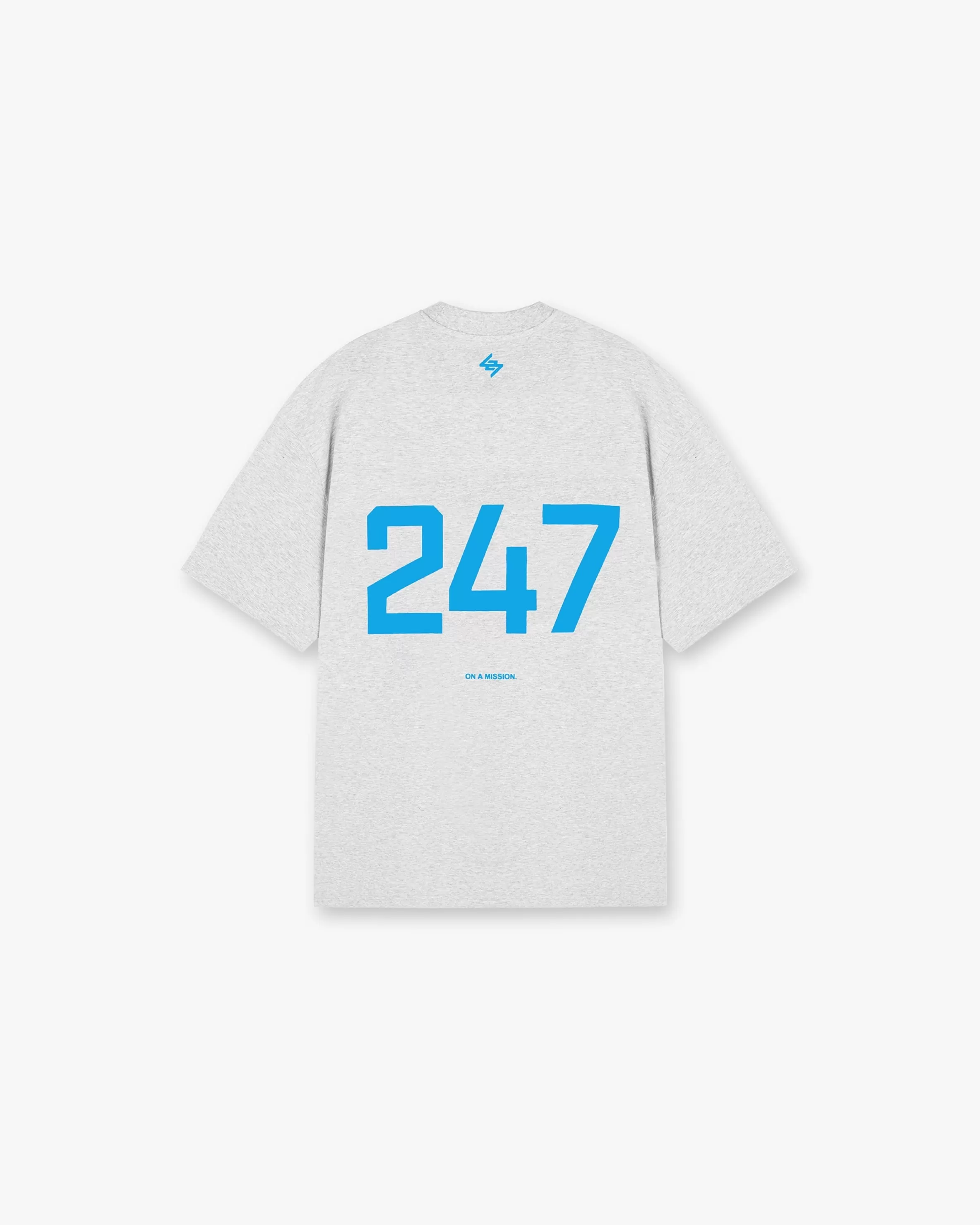 247 Oversized T-Shirt - Ash Grey Electric Blue^Represent Discount