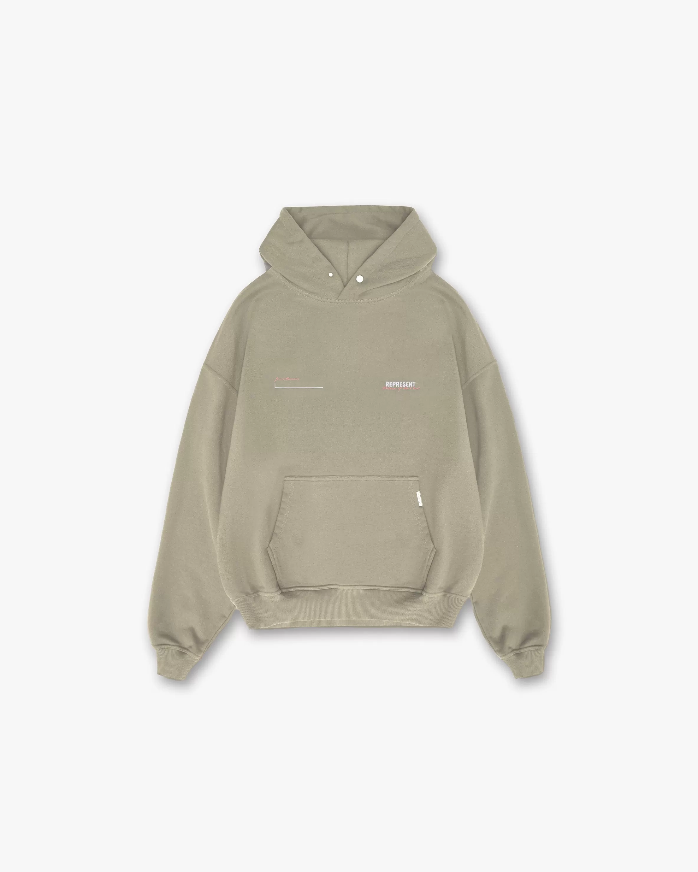 Patron Of The Club Hoodie - Khaki Pink^Represent Hot