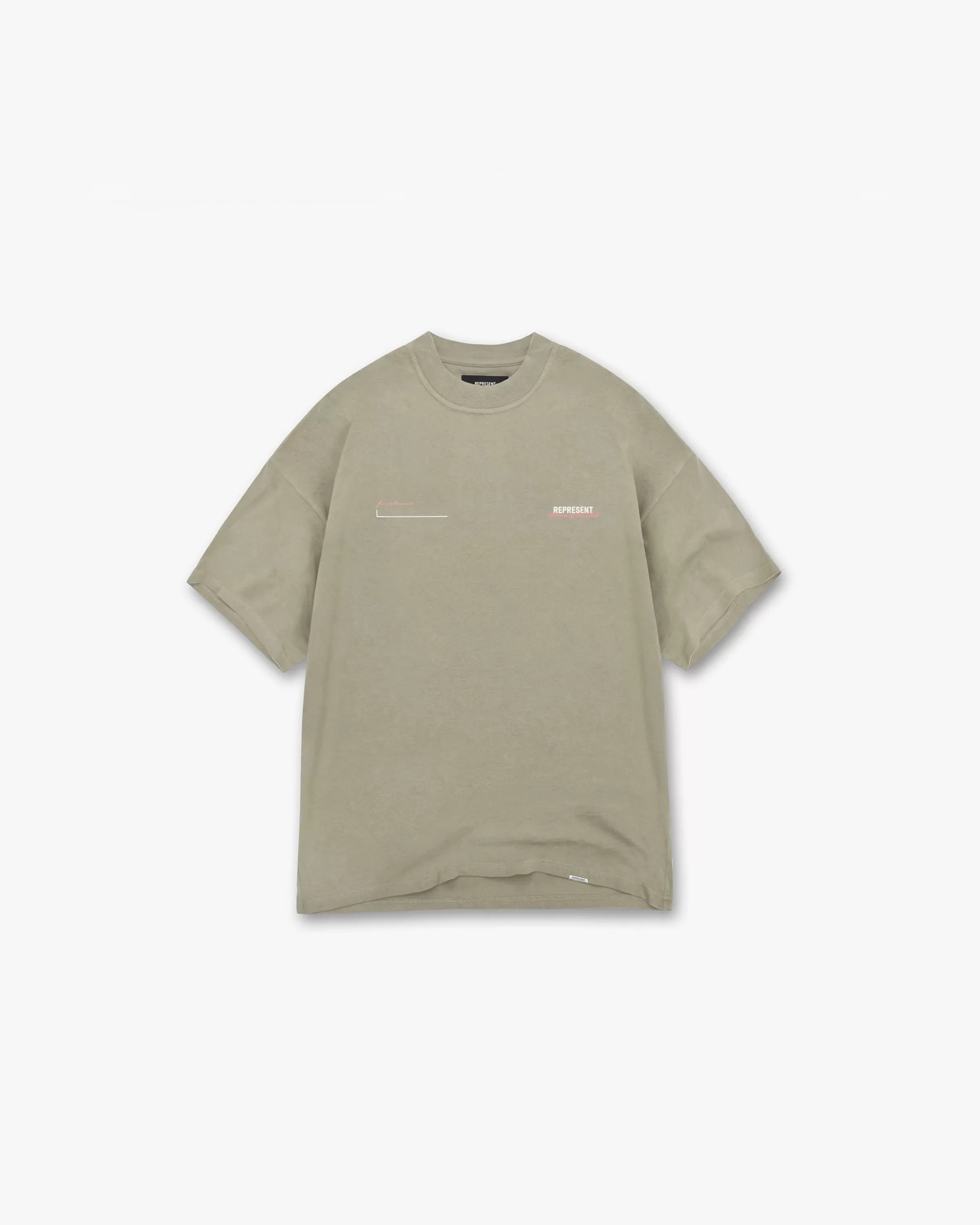 Patron Of The Club T-Shirt - Khaki Pink^Represent Best Sale