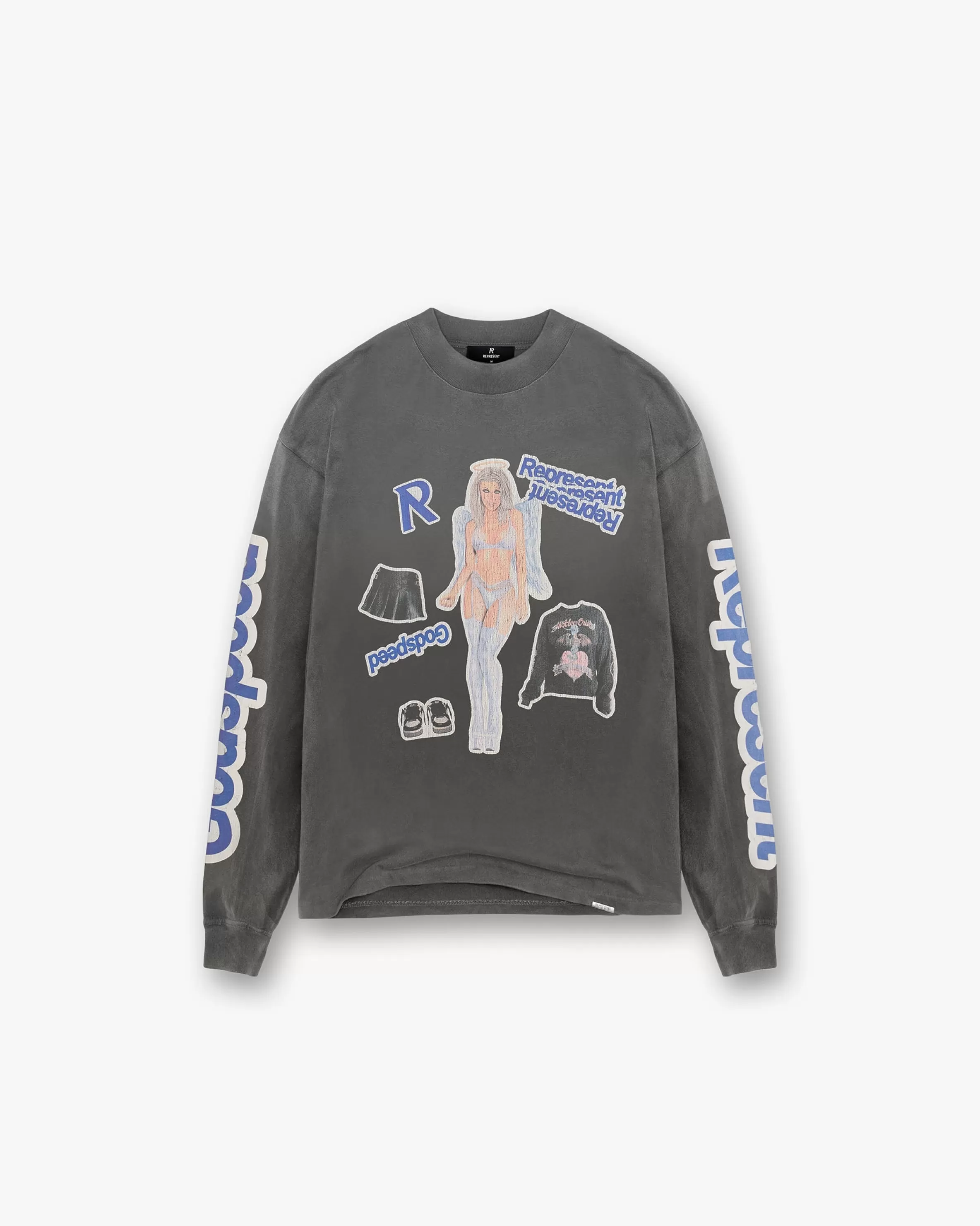 Question Your Innocence Long Sleeve T-Shirt - Vintage Grey^Represent Store