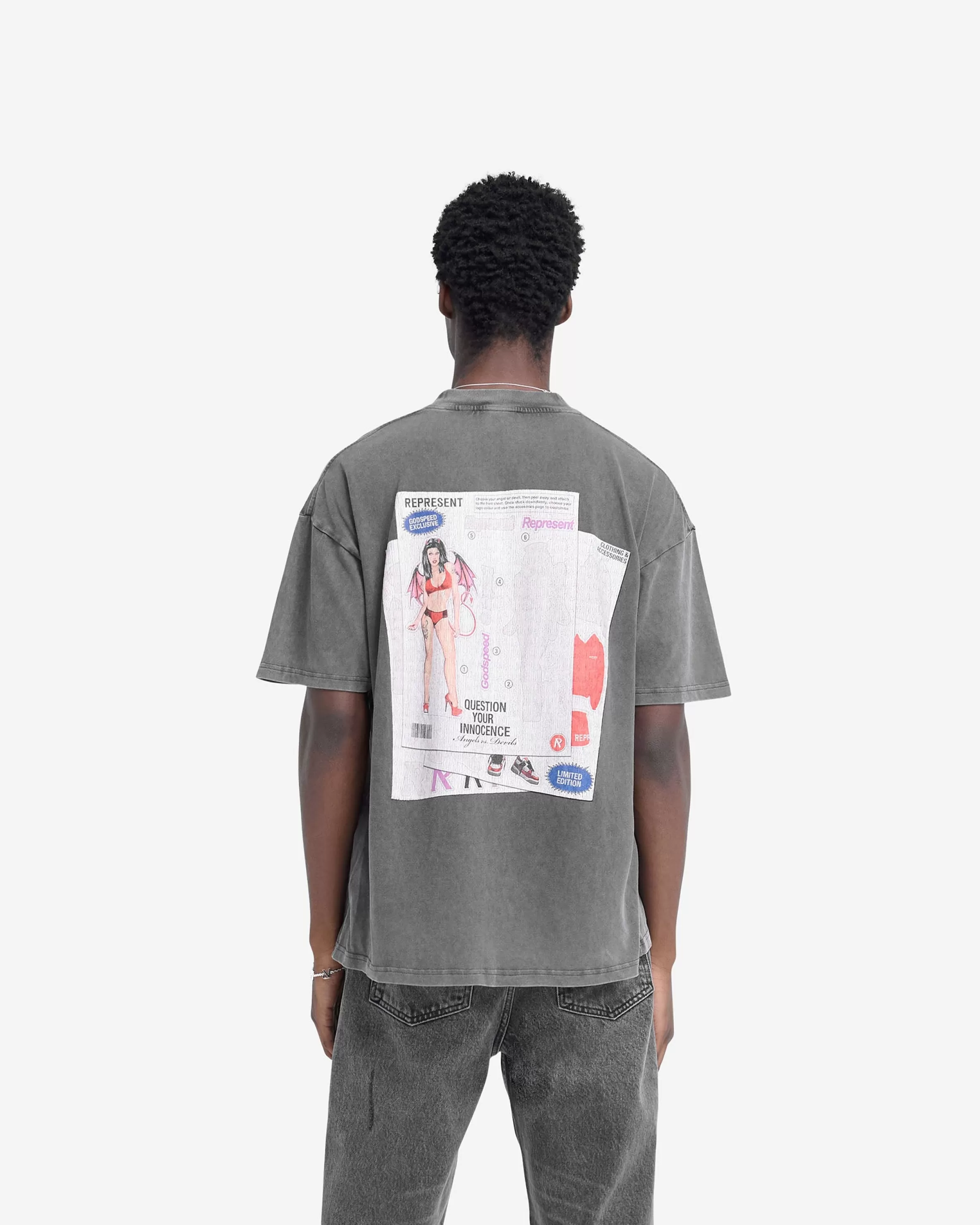 Question Your Innocence T-Shirt - Vintage Grey^Represent Store