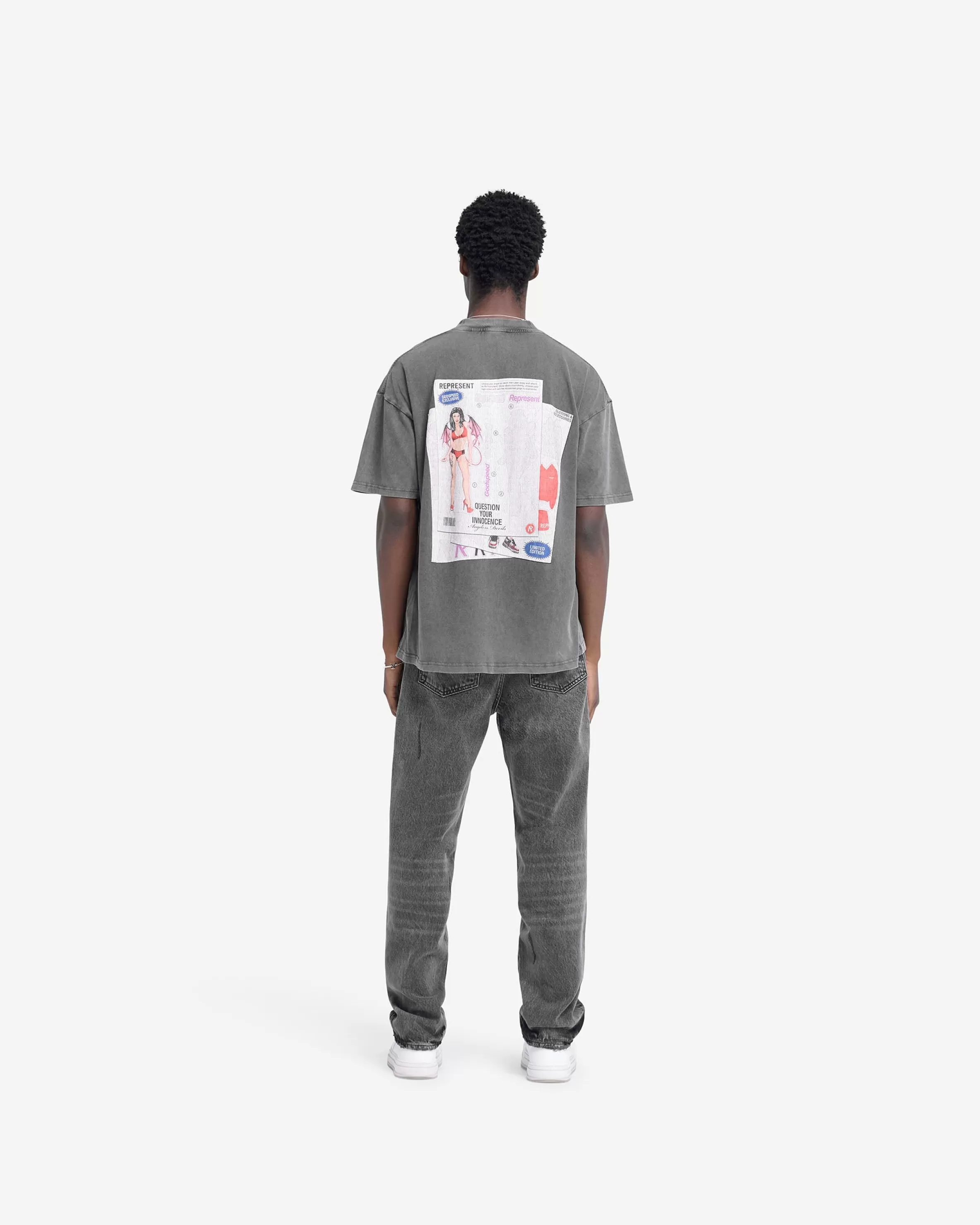 Question Your Innocence T-Shirt - Vintage Grey^Represent Store
