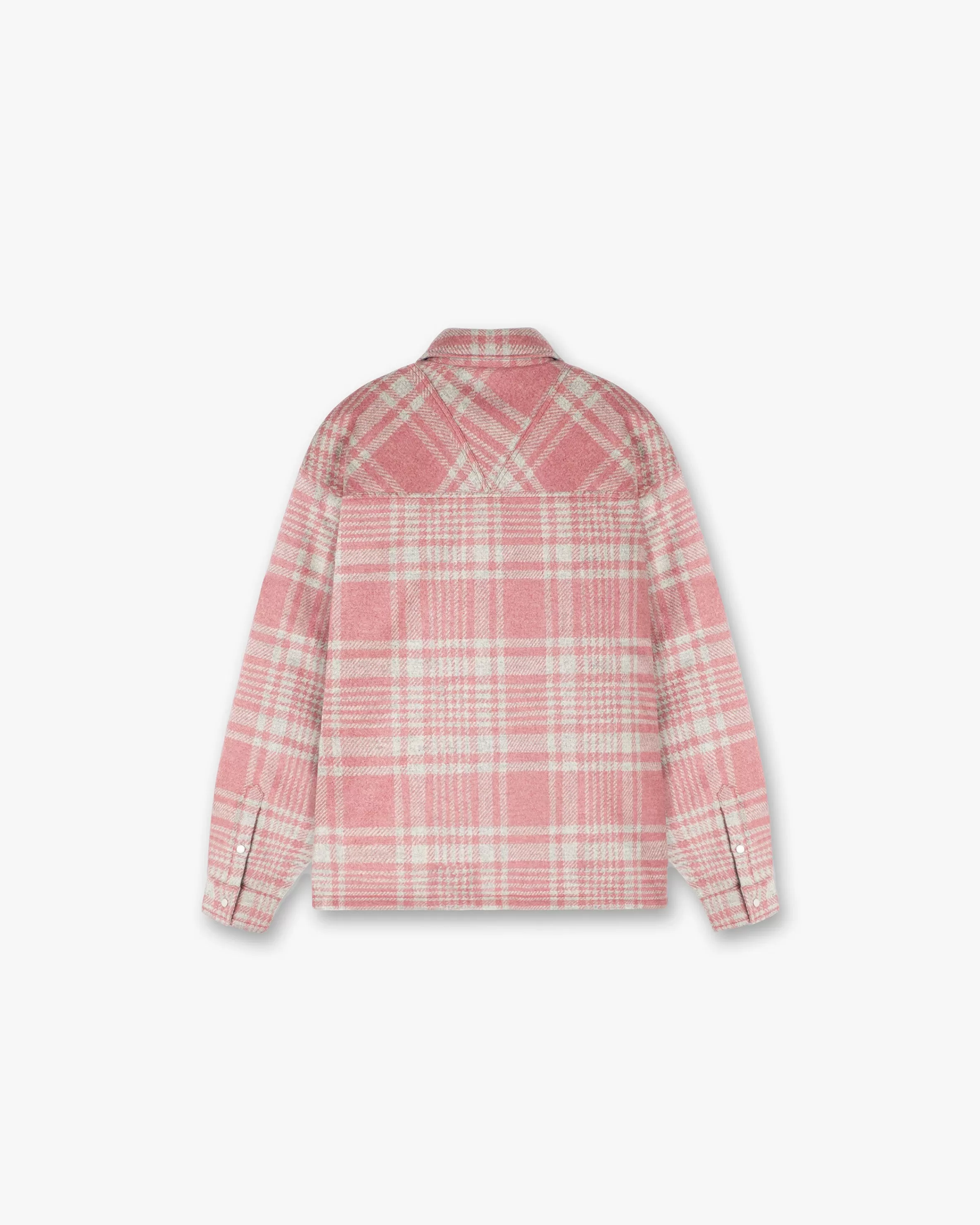 Quilted Flannel Shirt - Pink Grey Check^Represent Sale