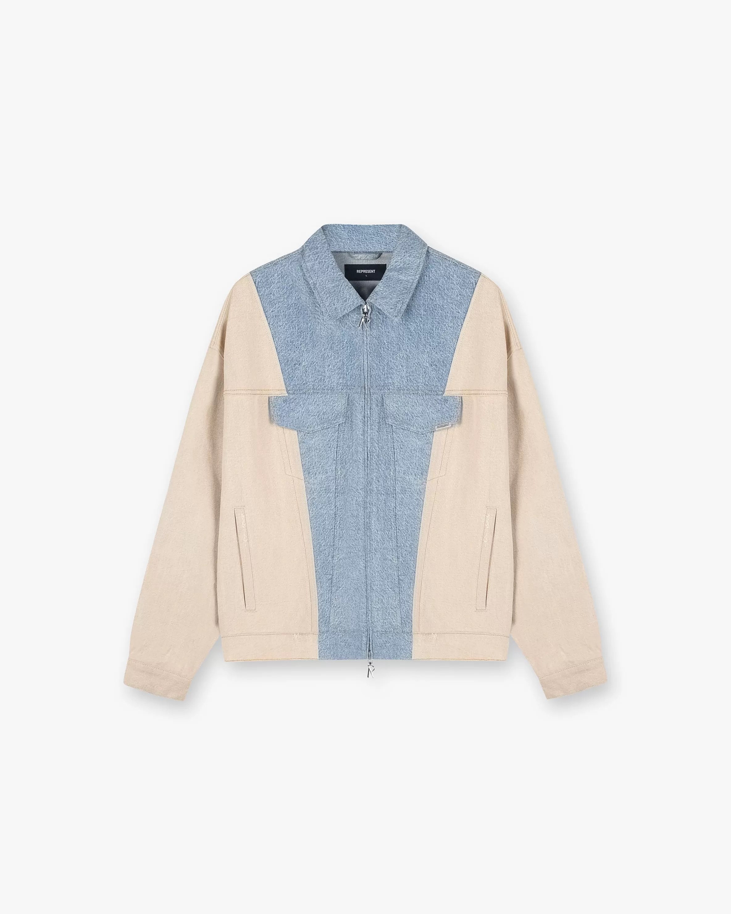 R4 Colour Block Denim Jacket -^Represent Clearance