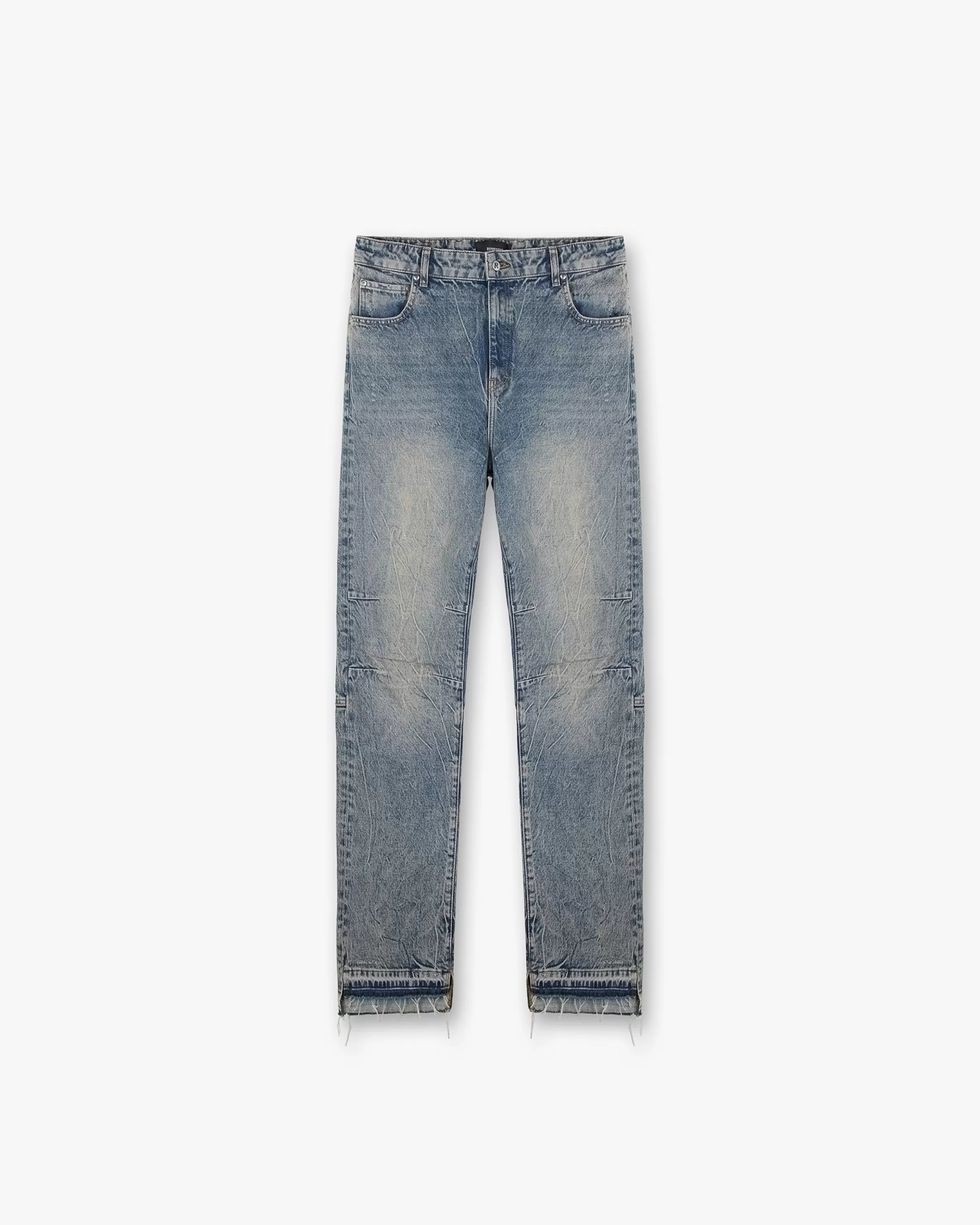 R2 Stepped Hem Denim - Mid Blue^Represent Hot