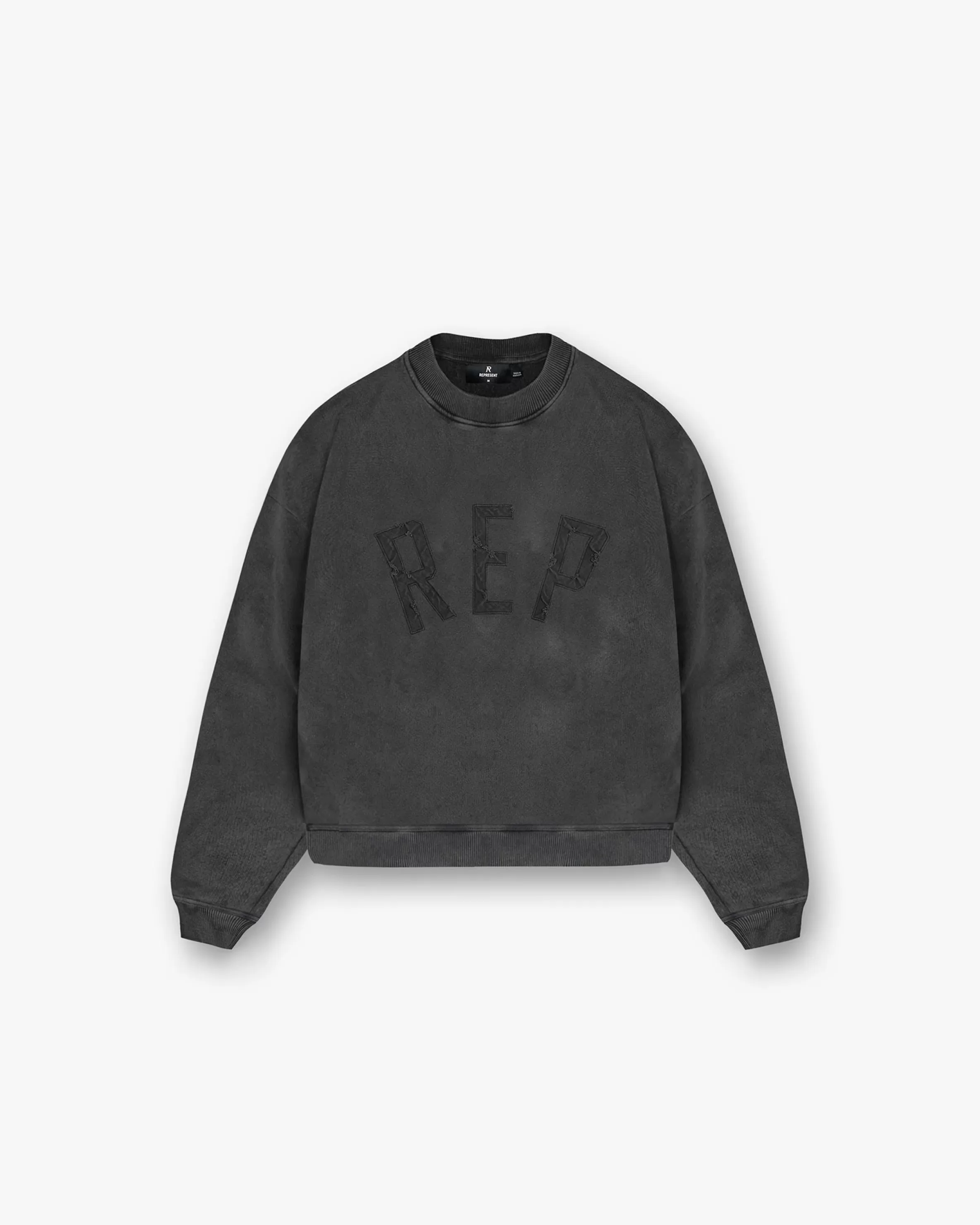 Rep Applique Sweater - Vintage Black^Represent Best Sale