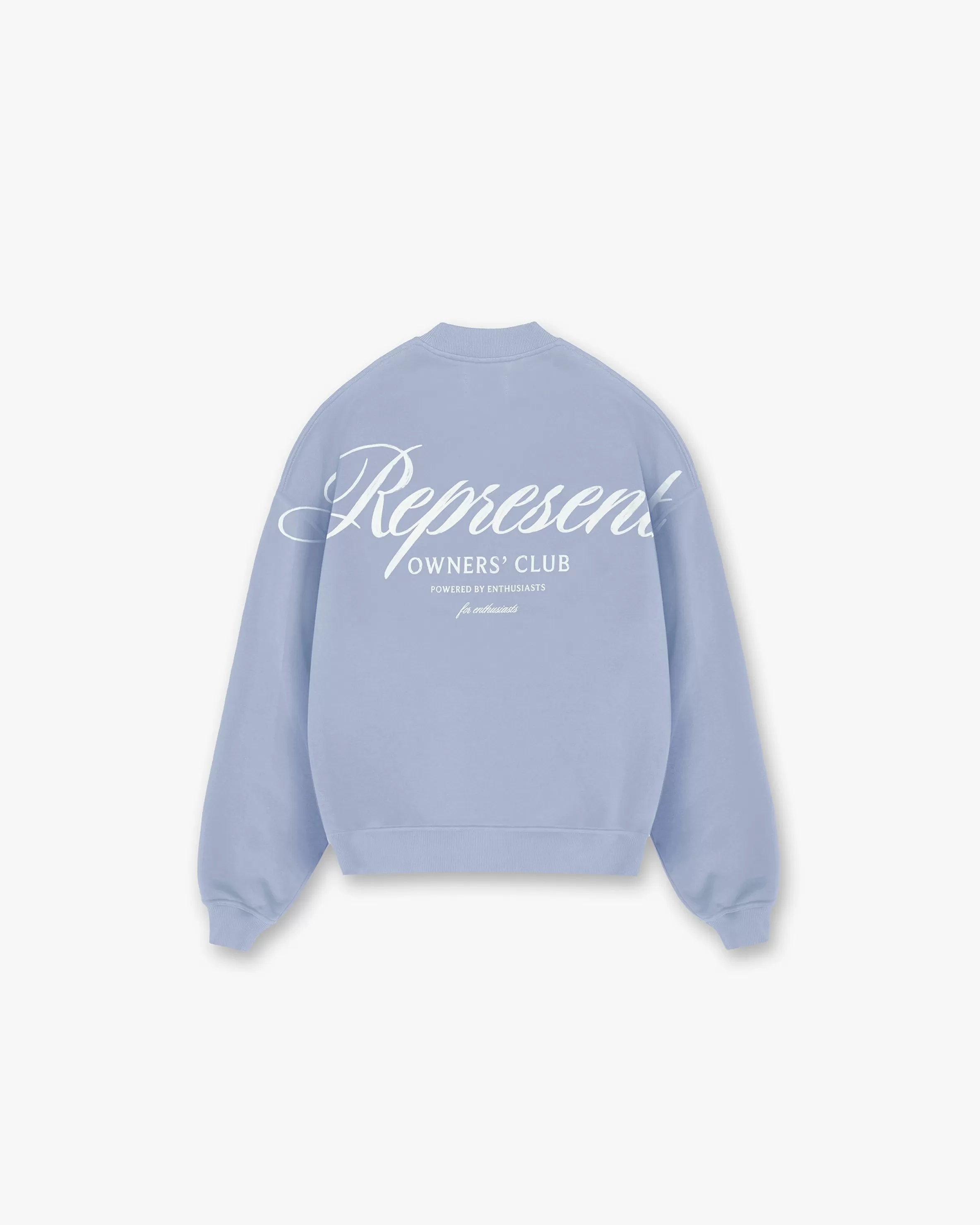 Owners Club Script Sweater - Dusty Blue^Represent Best