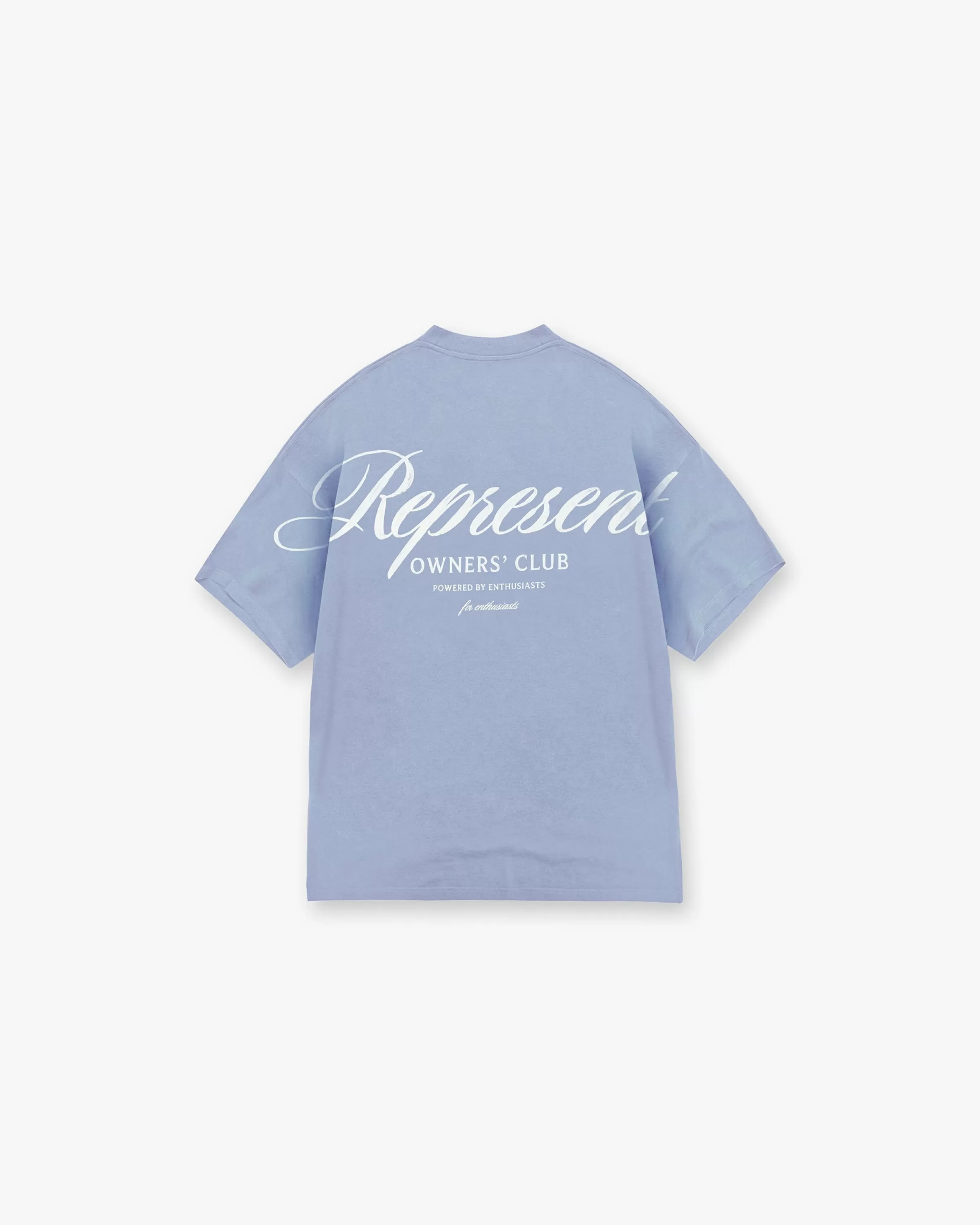 Owners Club Script T-Shirt - Dusty Blue^Represent Cheap