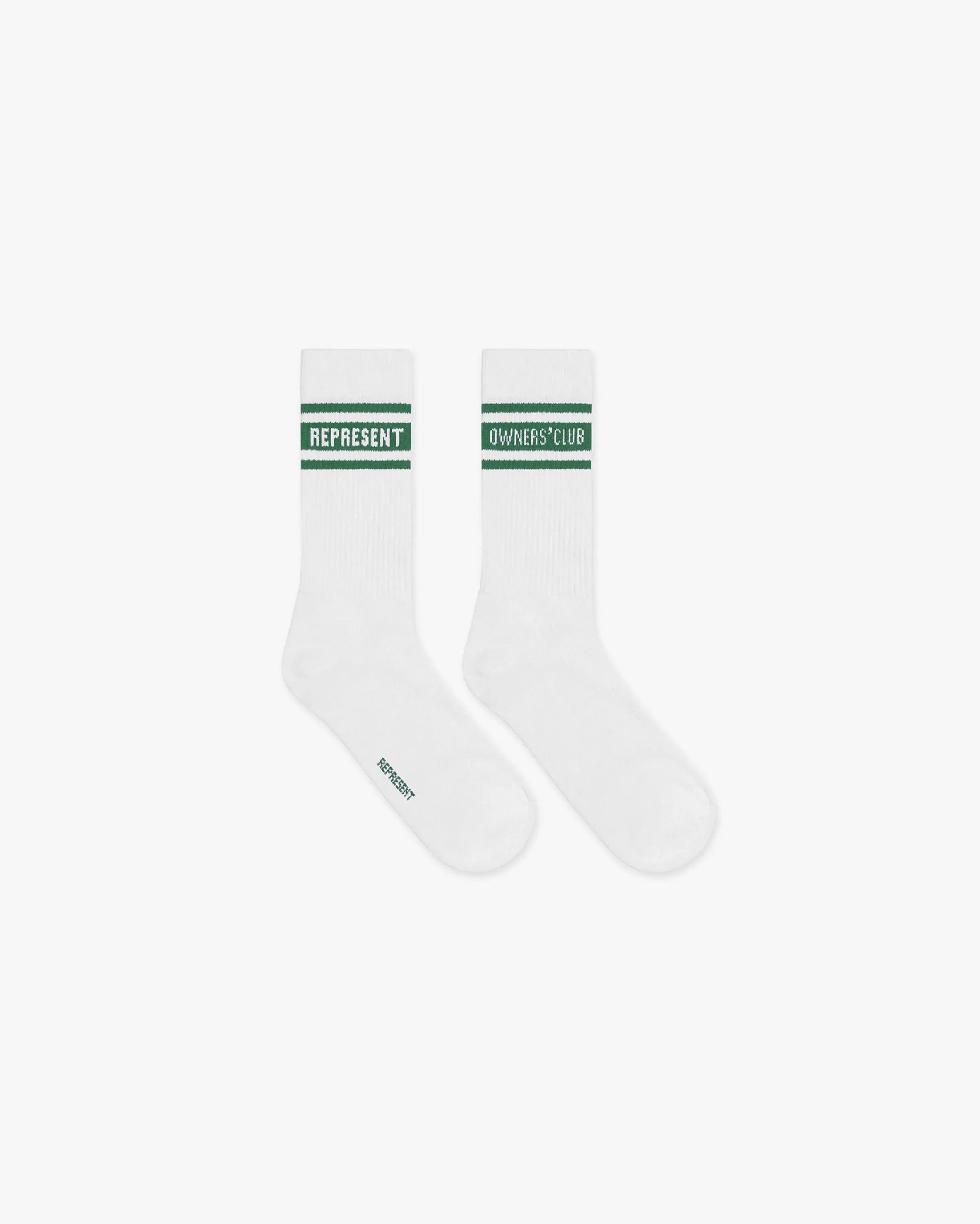 Owners Club Socks - Flat White Racing Green^Represent Cheap