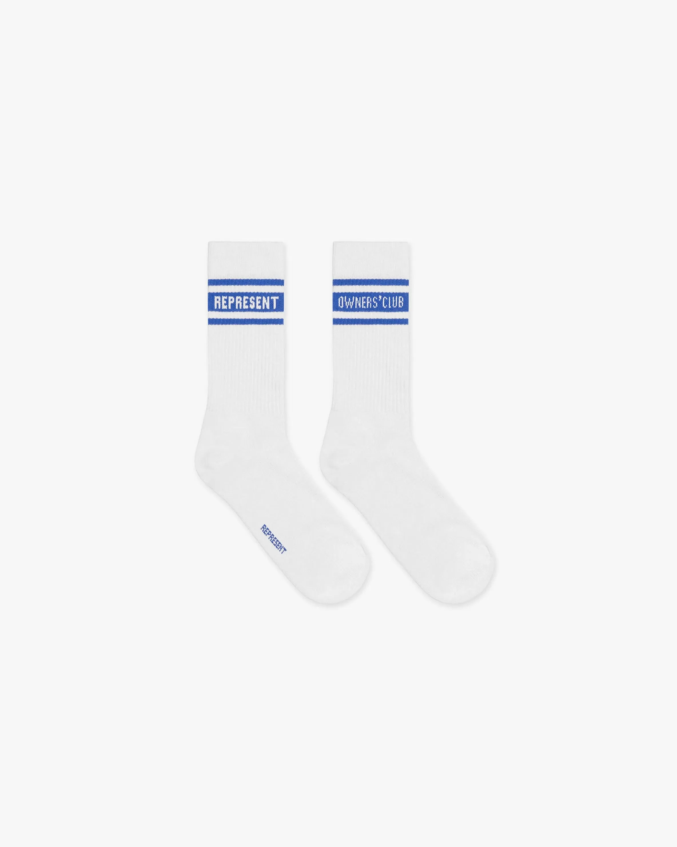 Owners Club Socks - Flat White/Cobalt^Represent Best