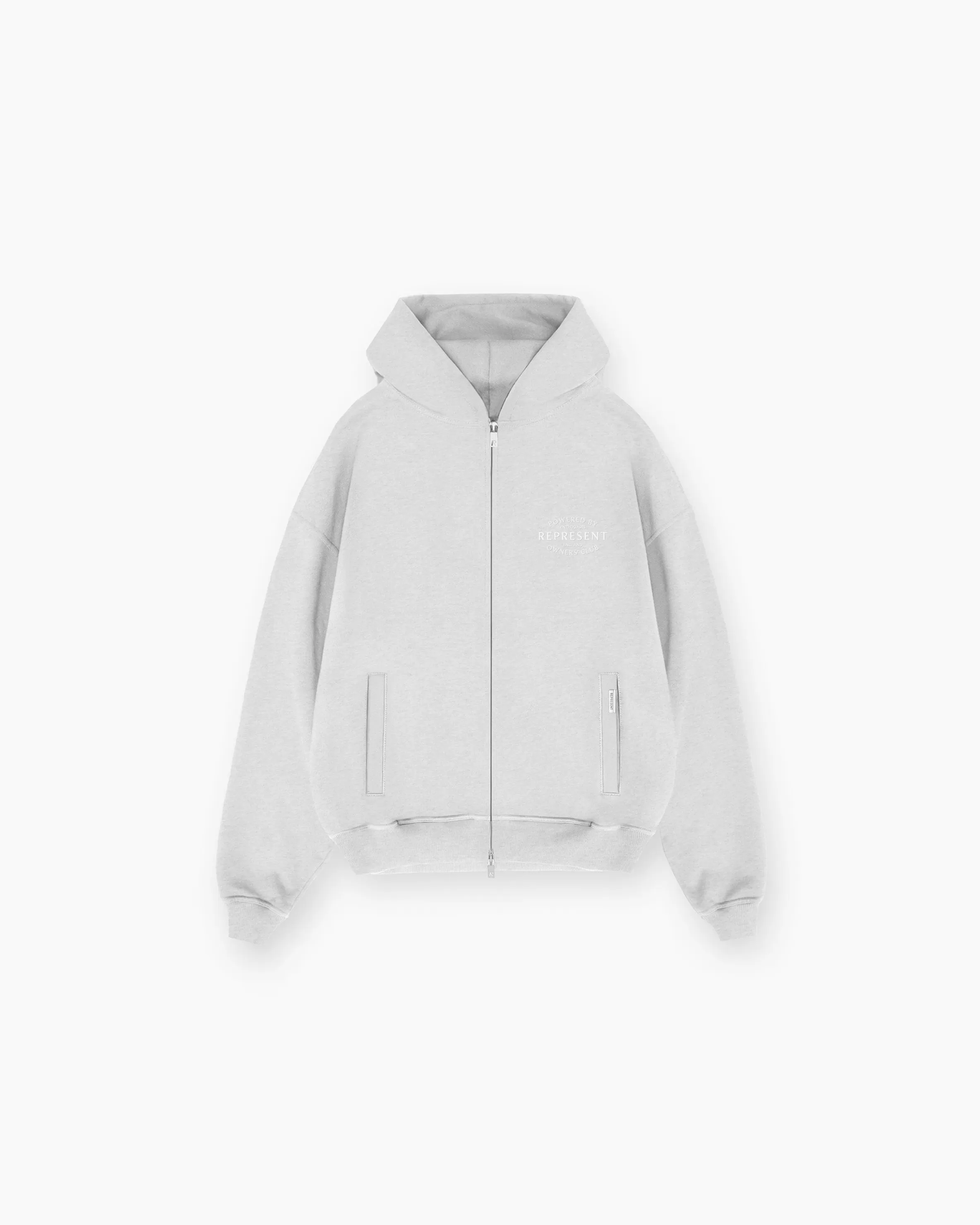 Owners Club Stamp Zip Up Hoodie - Ash Grey^Represent Best Sale