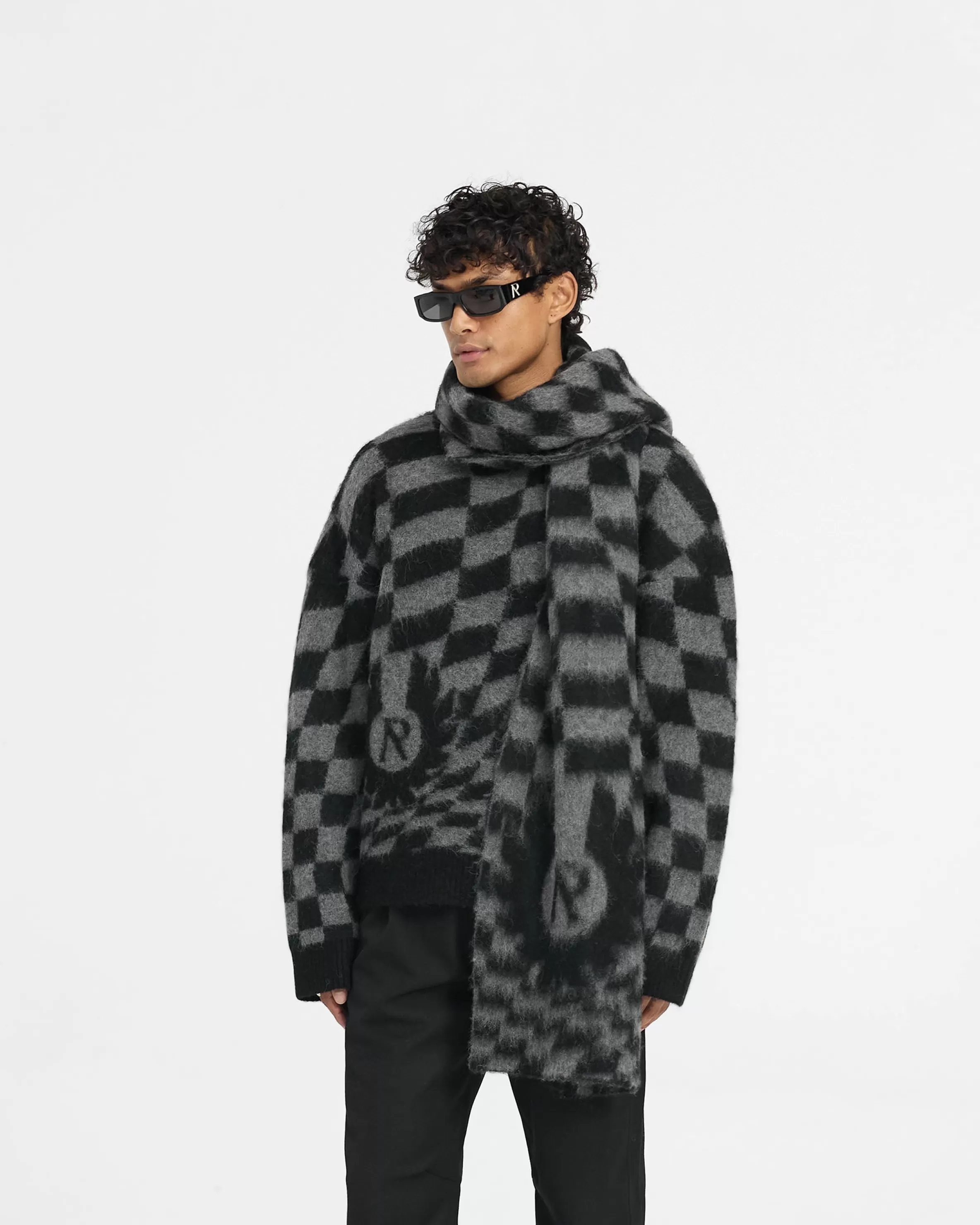 X Belstaff Checkerboard Knit Sweater -^Represent Clearance