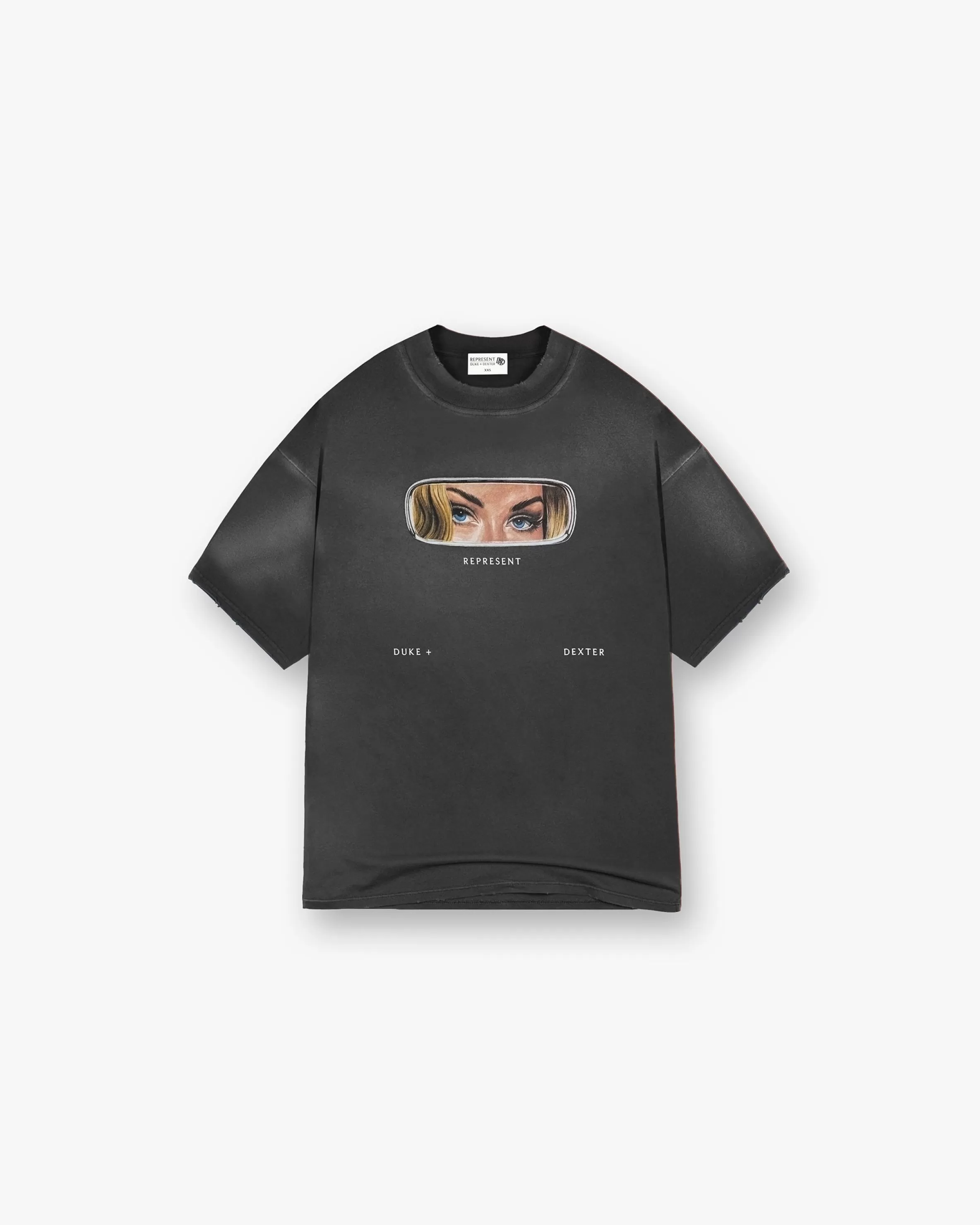 X Duke + Dexter Rearview Mirror T-Shirt - Stained Black^Represent Cheap