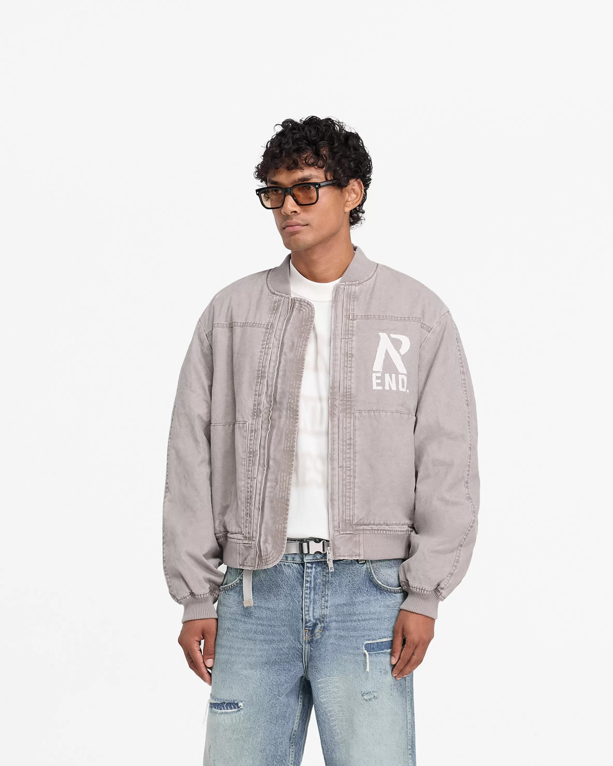 X End Utility Bomber Jacket - Vintage Brown^Represent Shop